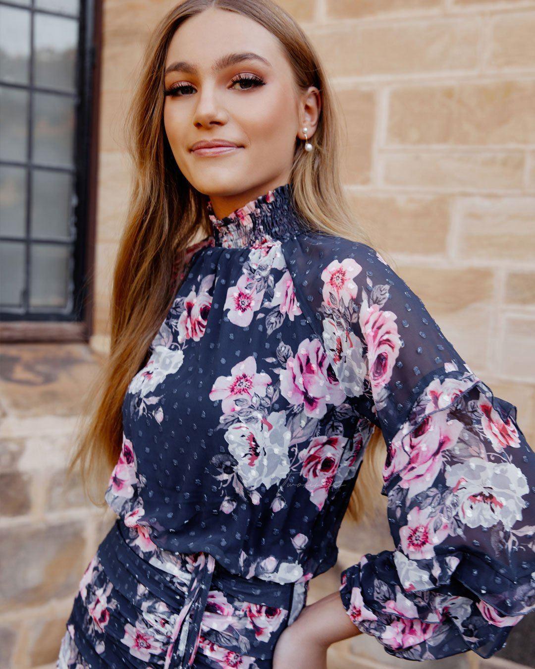 Piper Dress - Navy Floral - Image 3