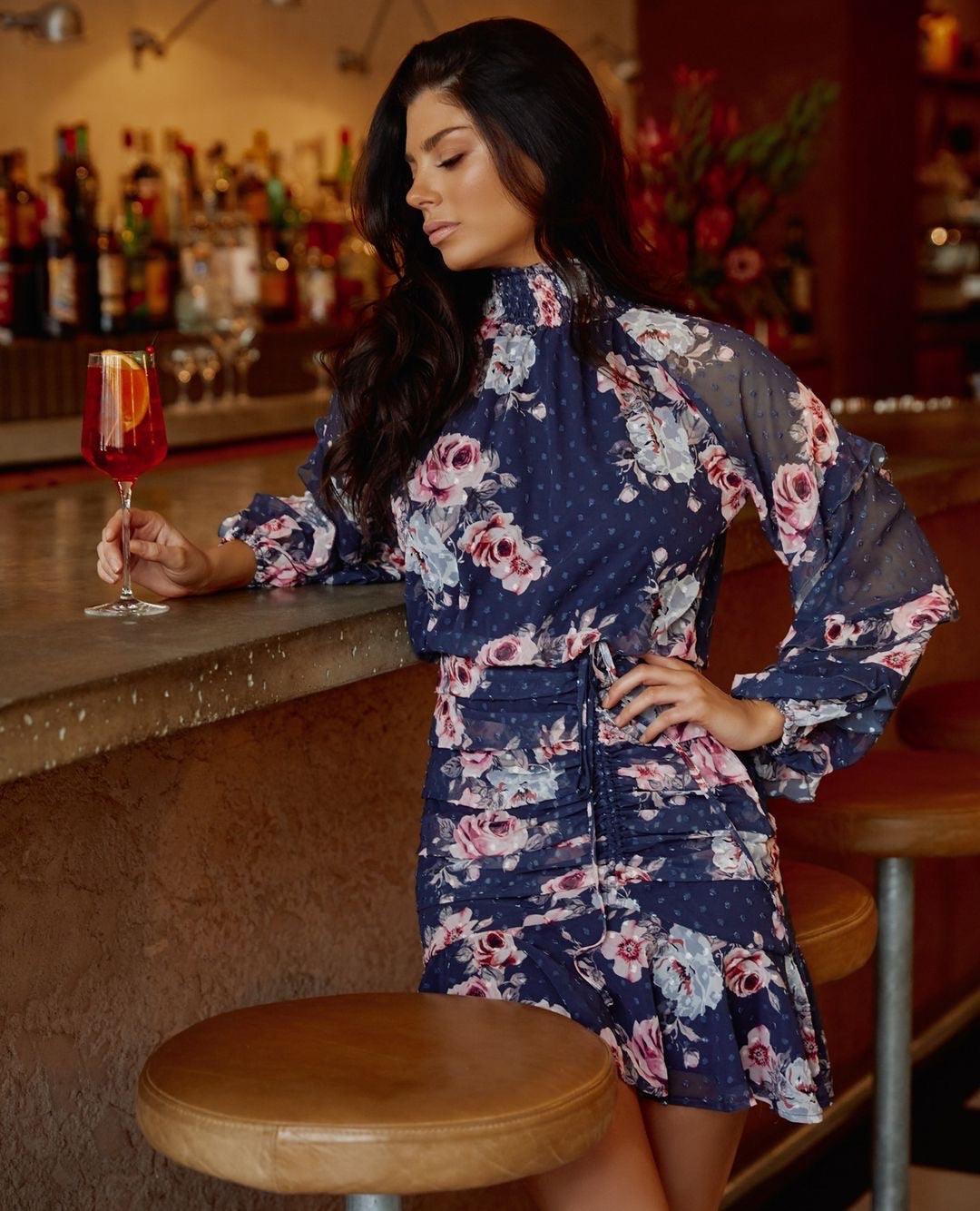 Piper Dress - Navy Floral - Image 7