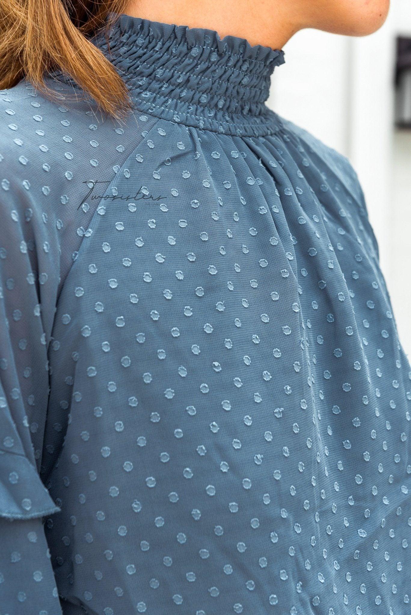 Piper Dress - Steel Blue - Image 7