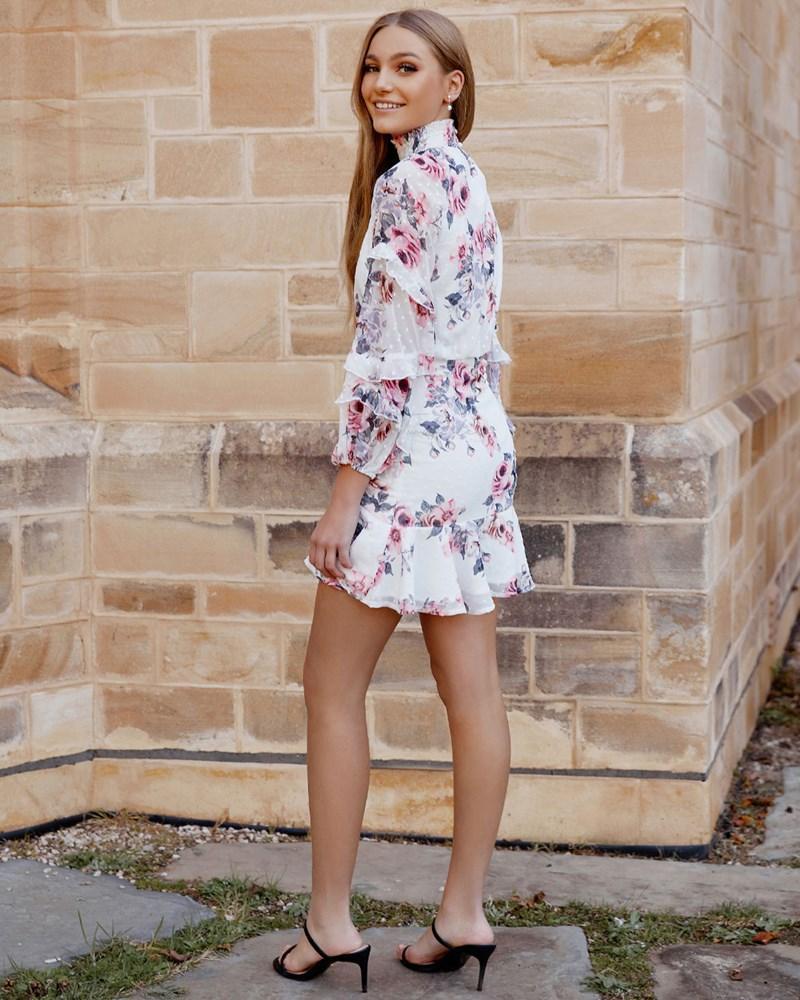 Piper Dress - White Floral - Image 4