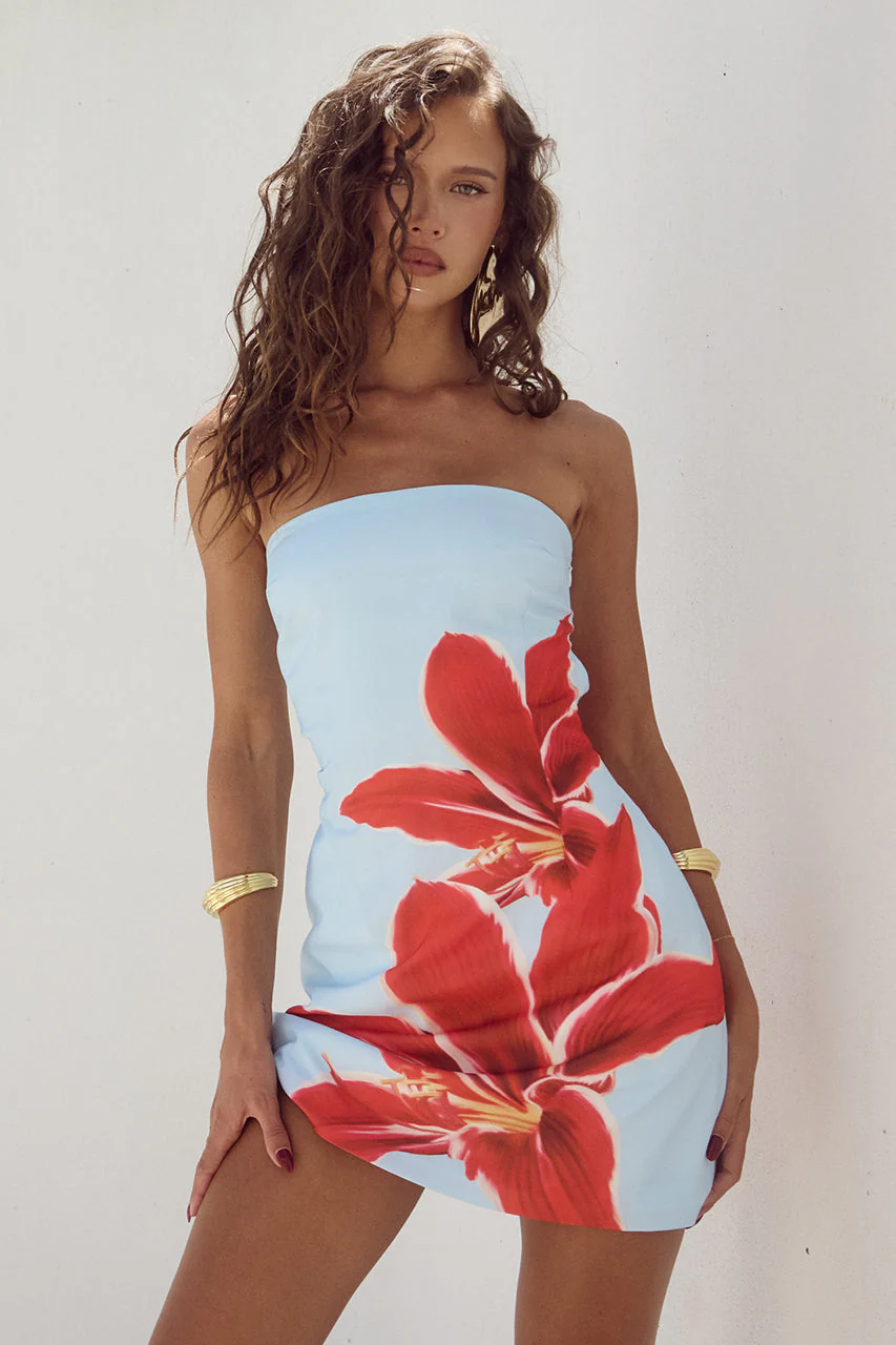 Prim Mini Dress - Red Lily - Image 4