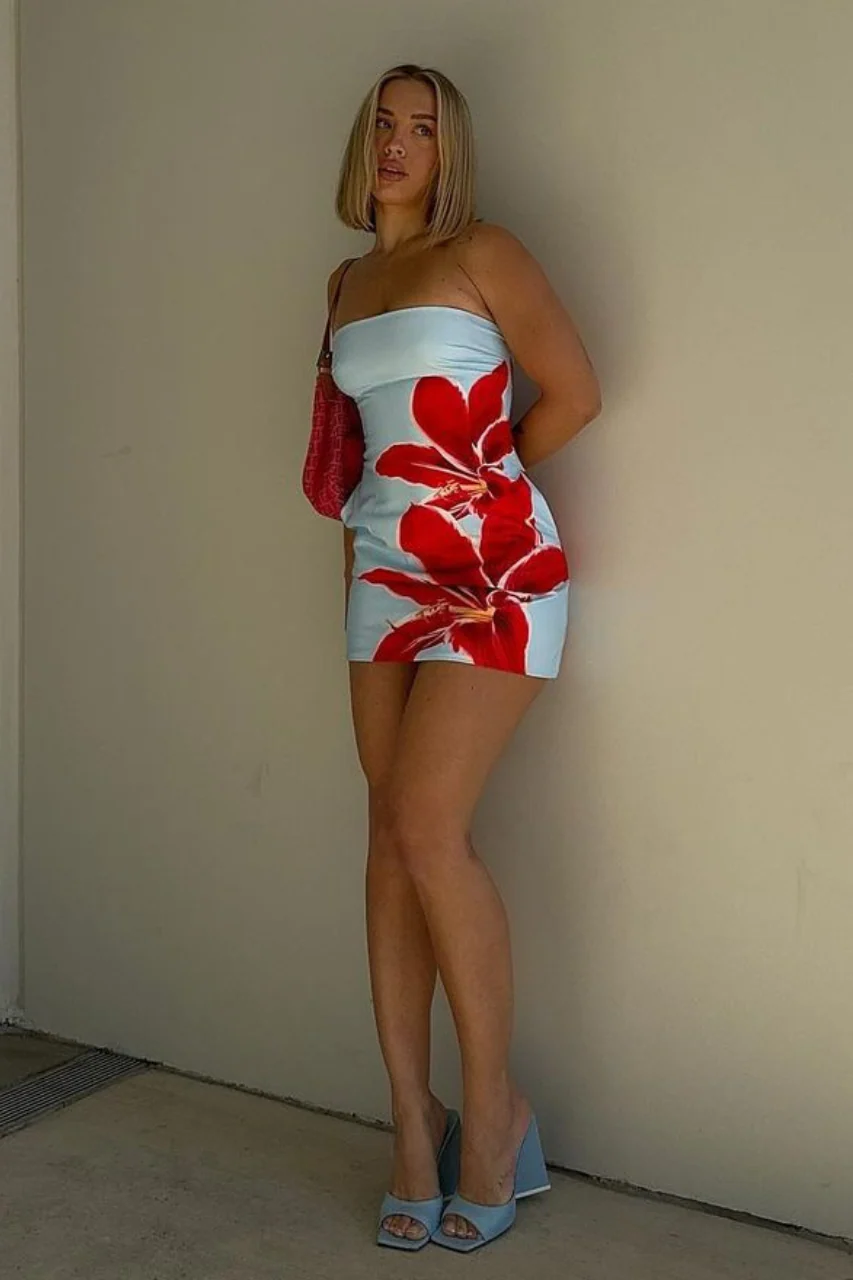 Prim Mini Dress - Red Lily - Image 5