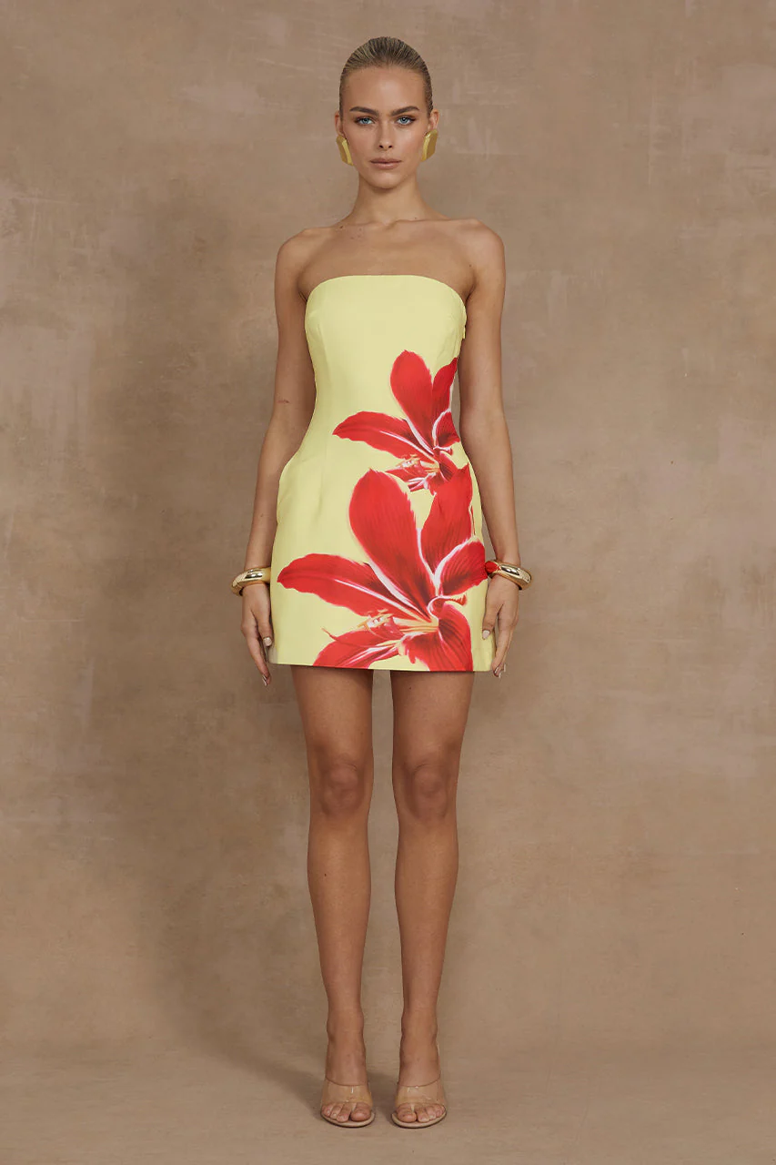 Prim Mini Dress - Yellow Lily - Image 2