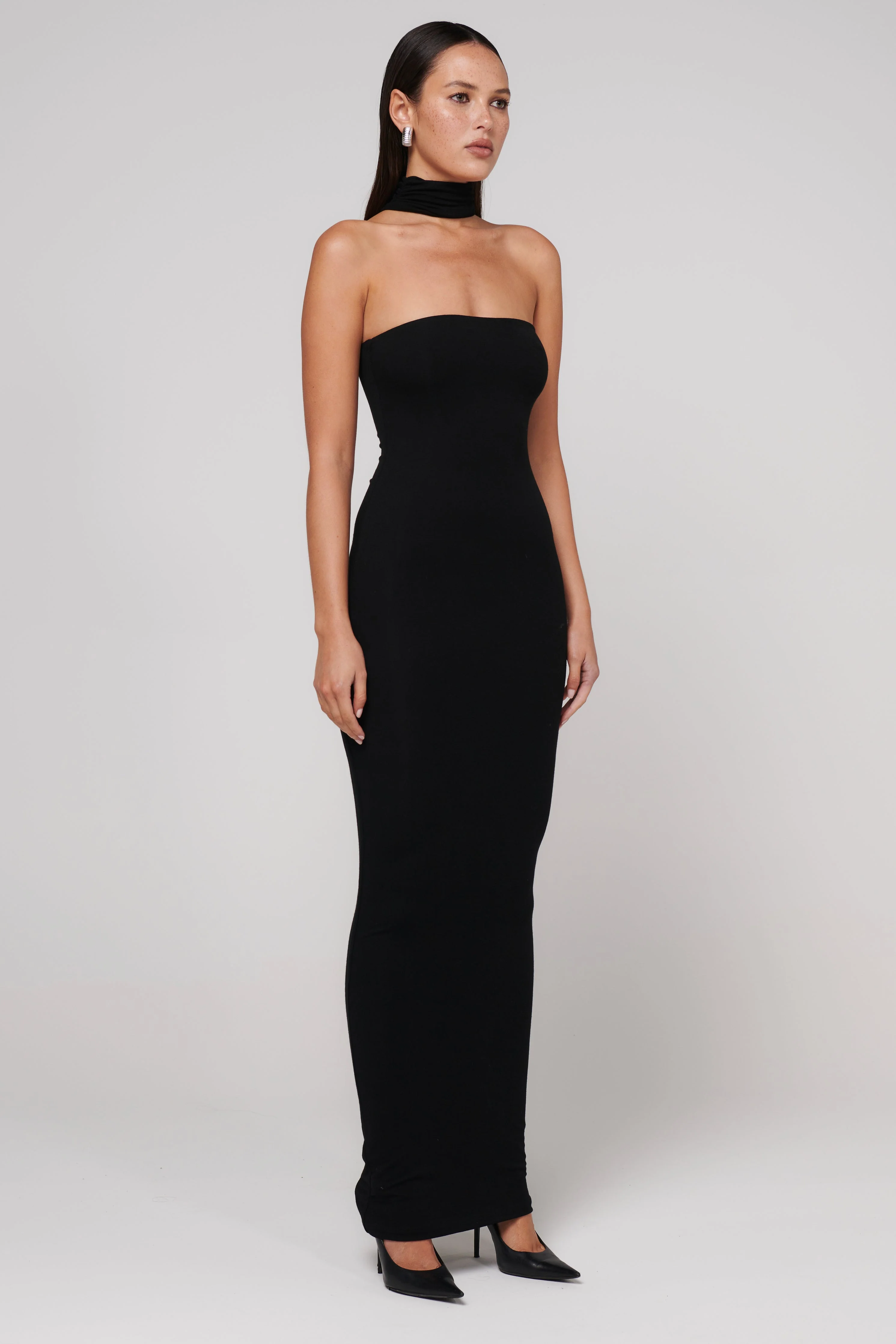 Raine Midi Dress - Black - Image 3