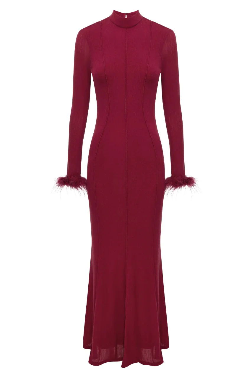 Ramon Maxi Dress - Ruby - Image 7