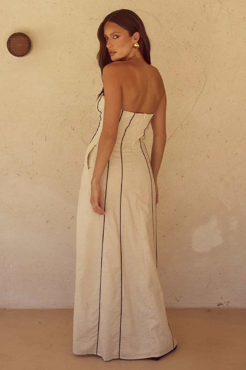 Ravella Maxi Dress - Cream - Image 2