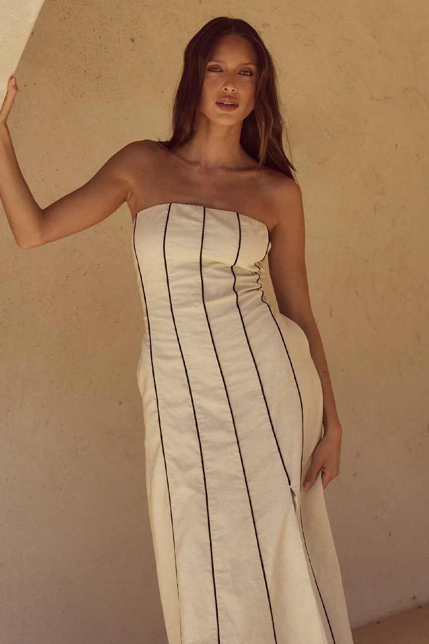 Ravella Maxi Dress - Cream - Image 3