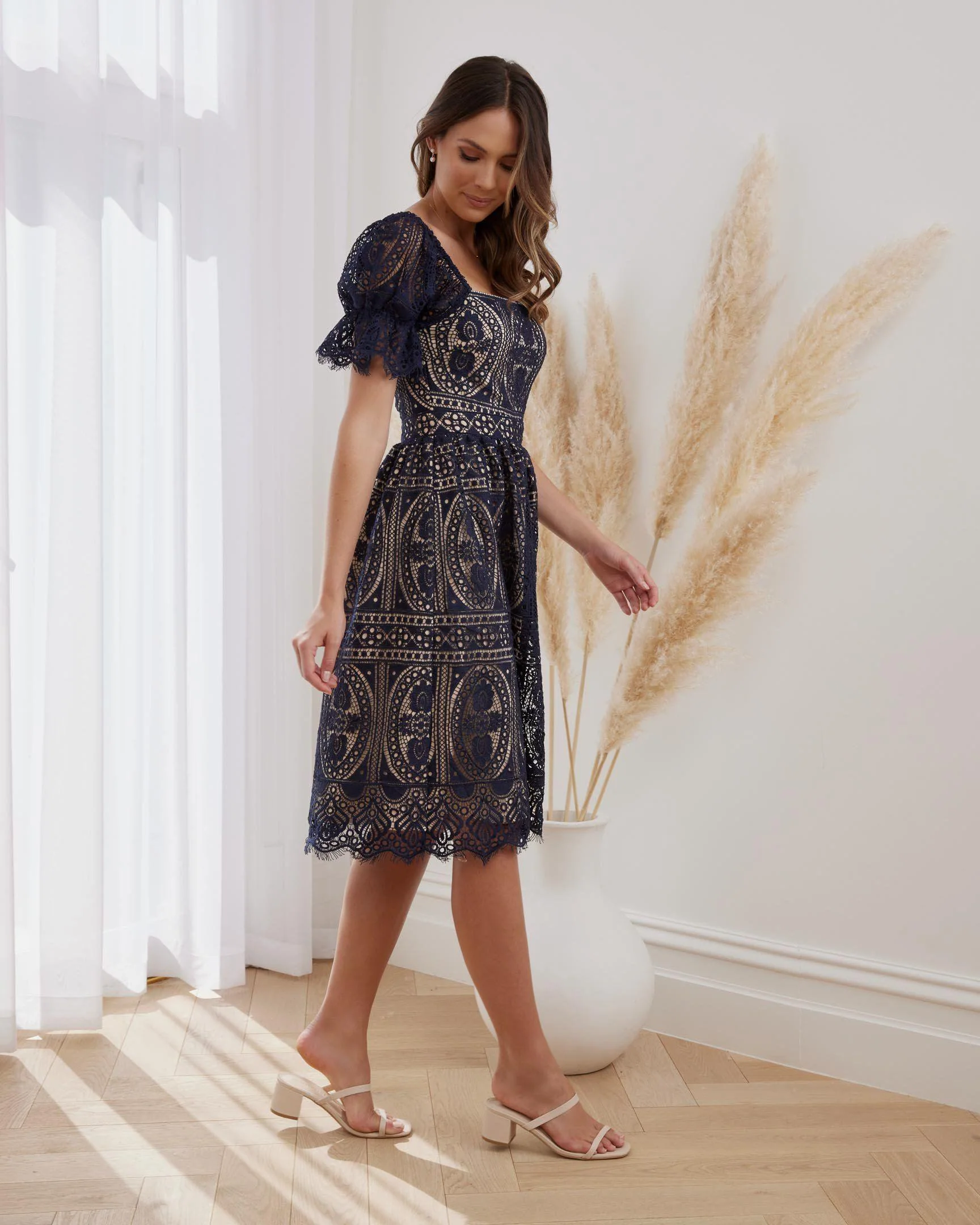 Remie Dress - Navy/Beige - Image 5