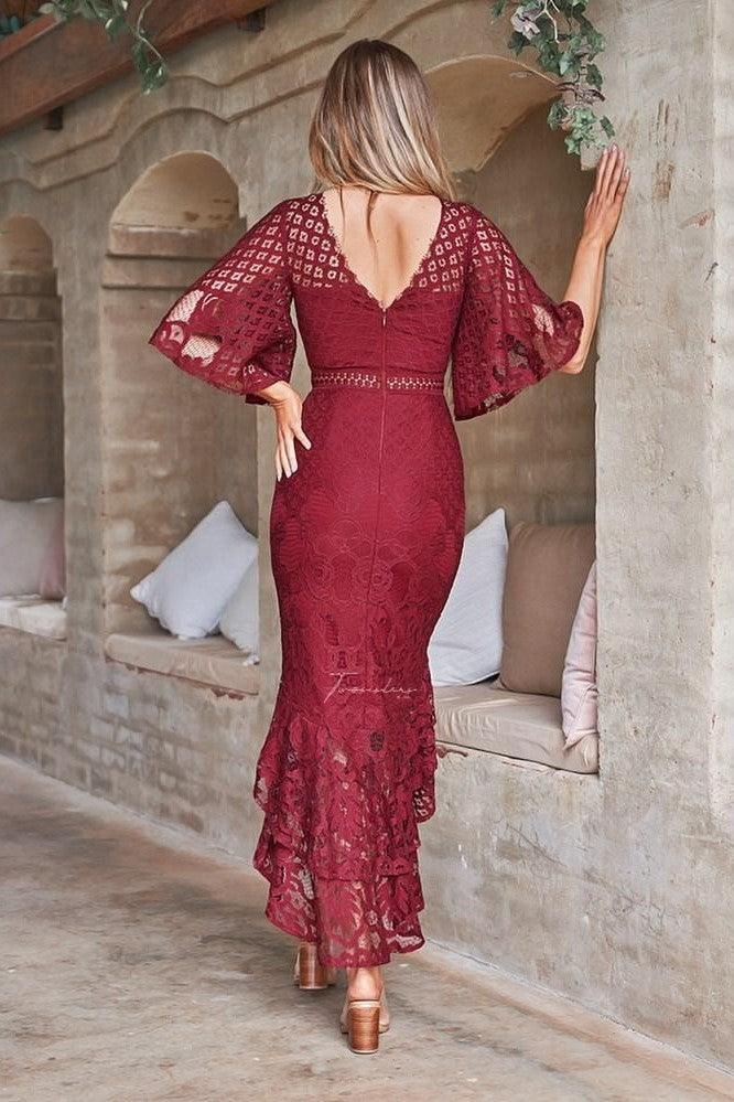 Reyna Dress - Red - Image 3