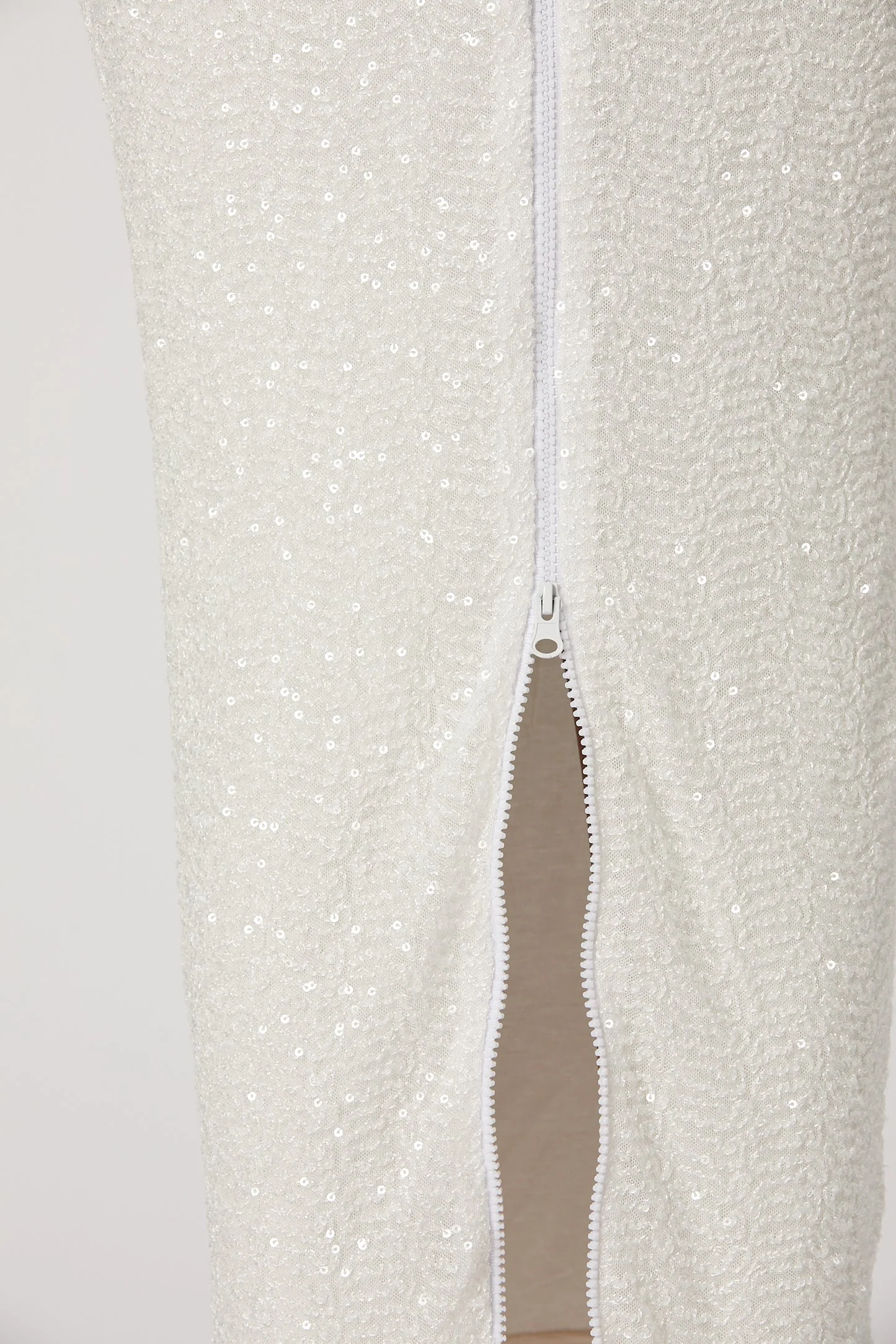 Reyna Zip Back Dress - White - Image 7