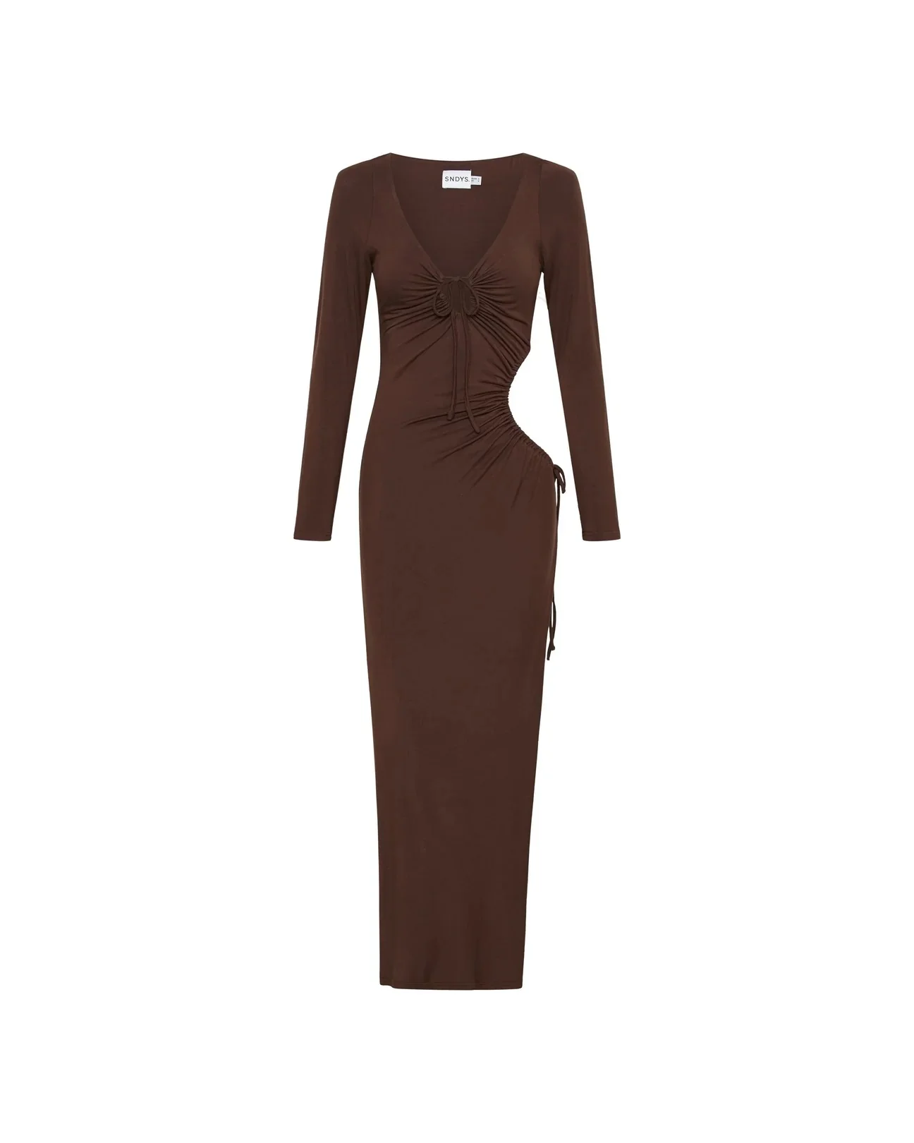 Rhys Maxi Dress - Chocolate - Image 5
