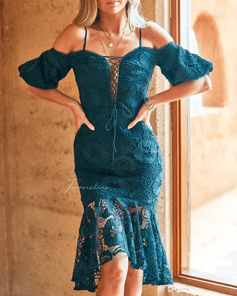 Riana Dress - Emerald Green - Image 4