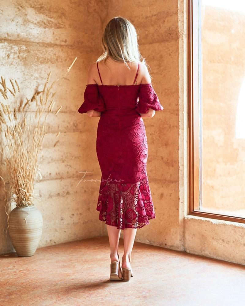 Riana Dress - Red - Image 2