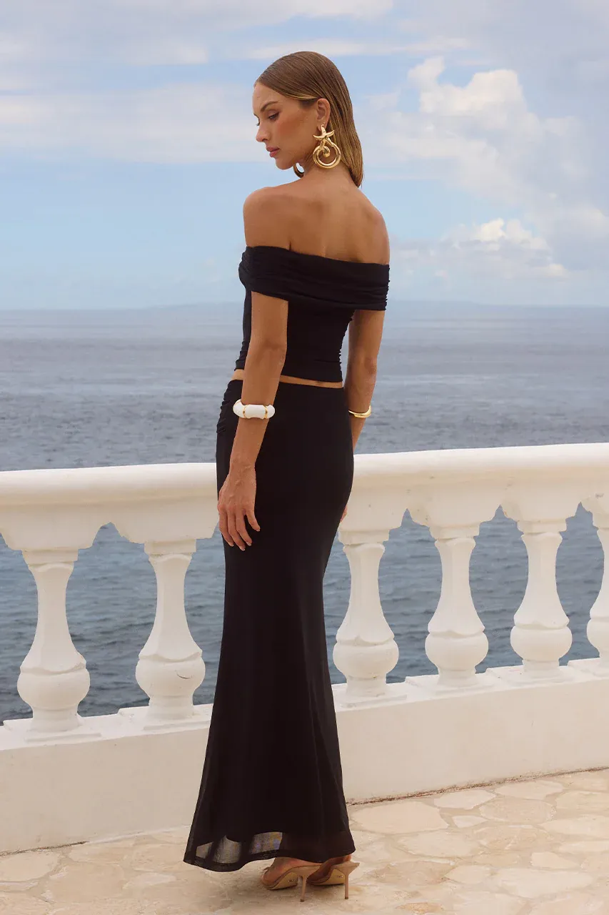 Rikki Maxi Skirt - Black - Image 2