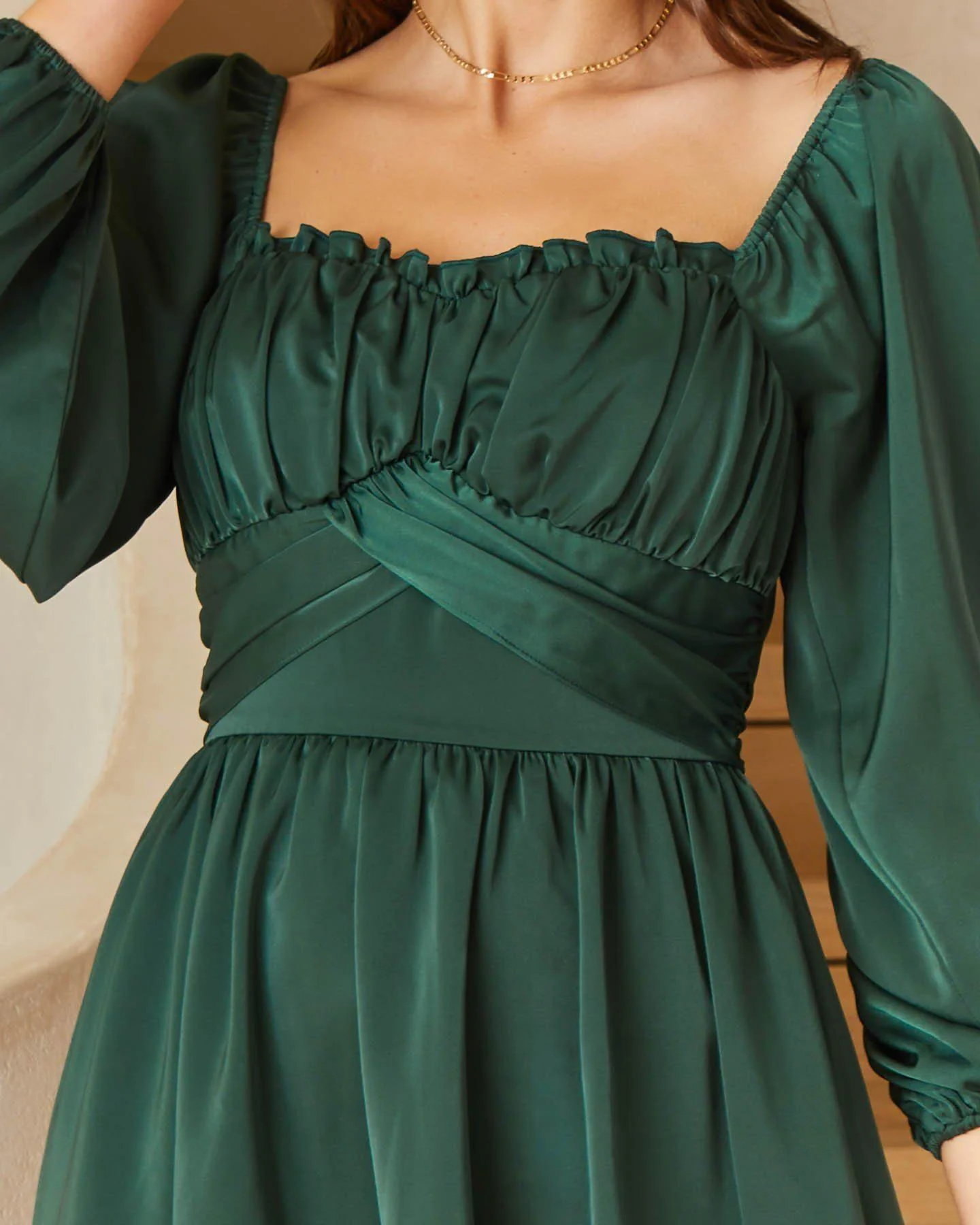 Riviera Mini Dress - Green - Image 6