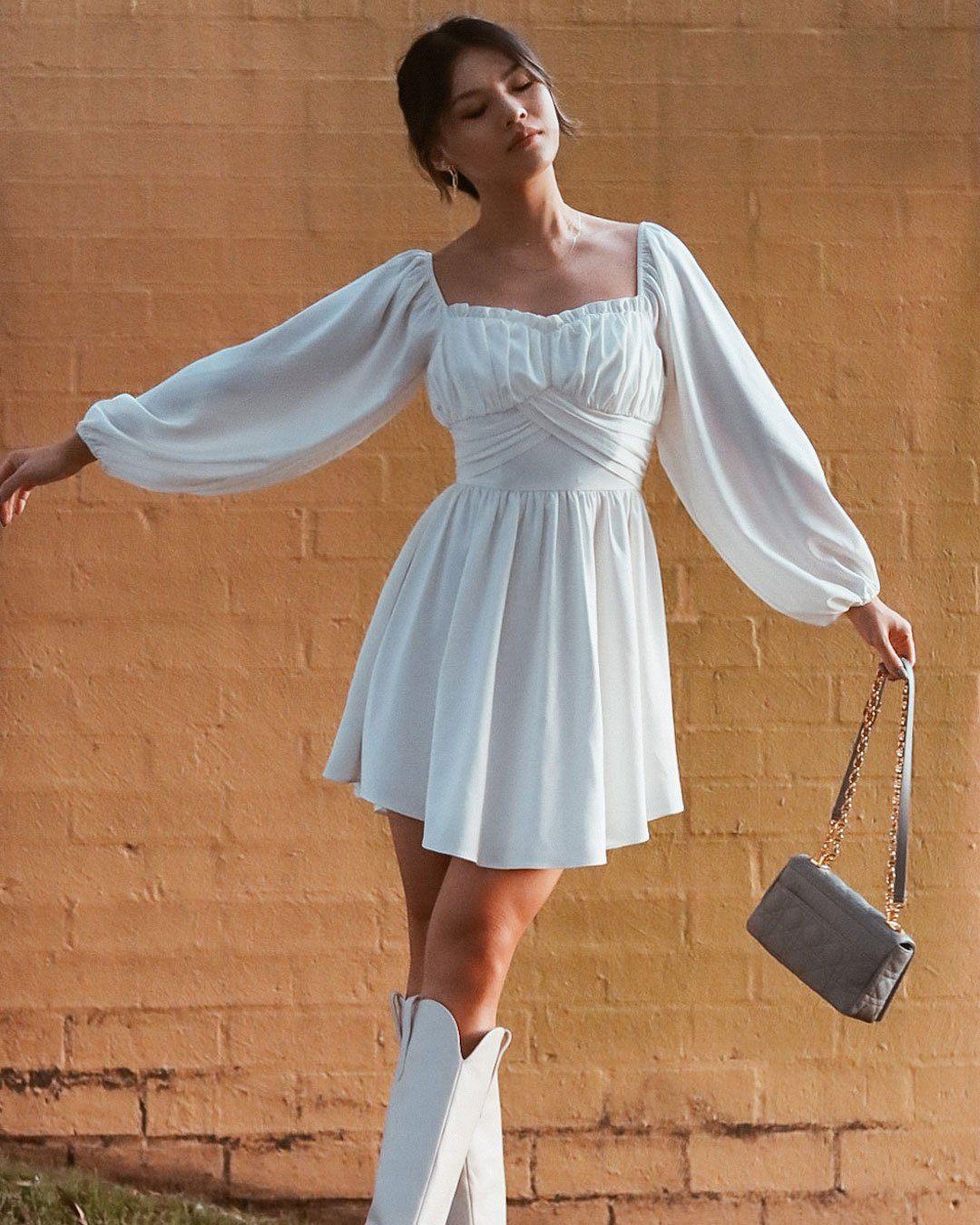 Riviera Mini Dress - White - Image 8