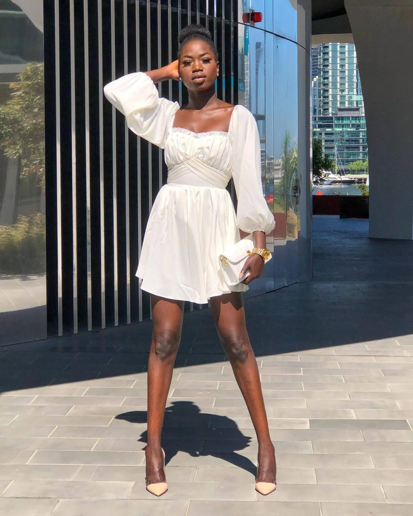 Riviera Mini Dress - White - Image 9