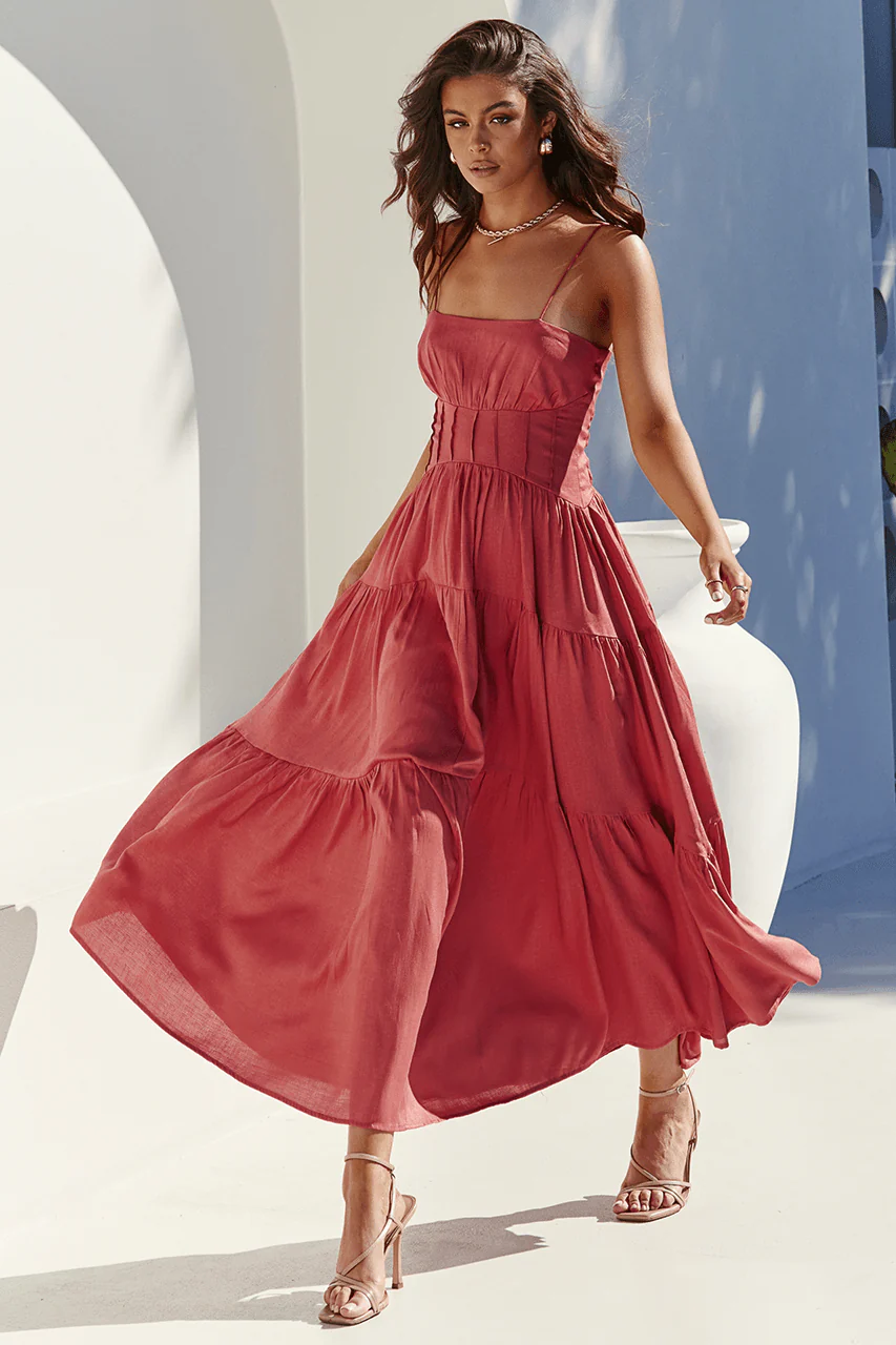 Rome Midi Dress - Copper - Image 3