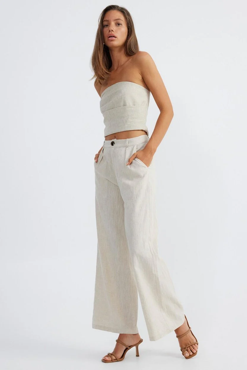 Romi Linen Top - Natural - Image 3