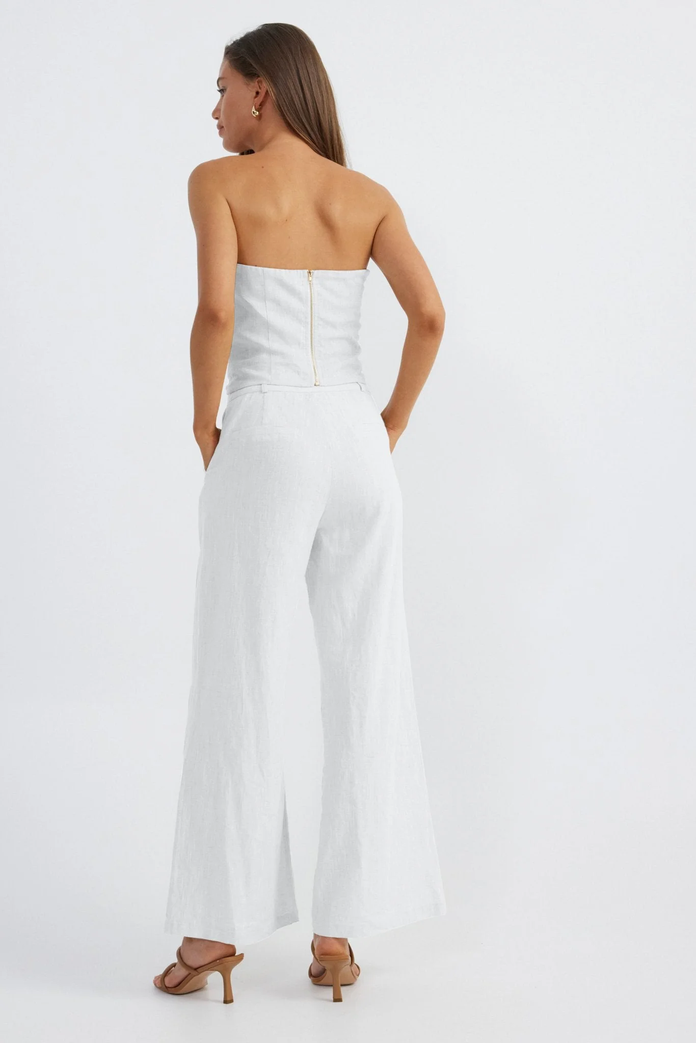 Romi Linen Top - White - Image 2