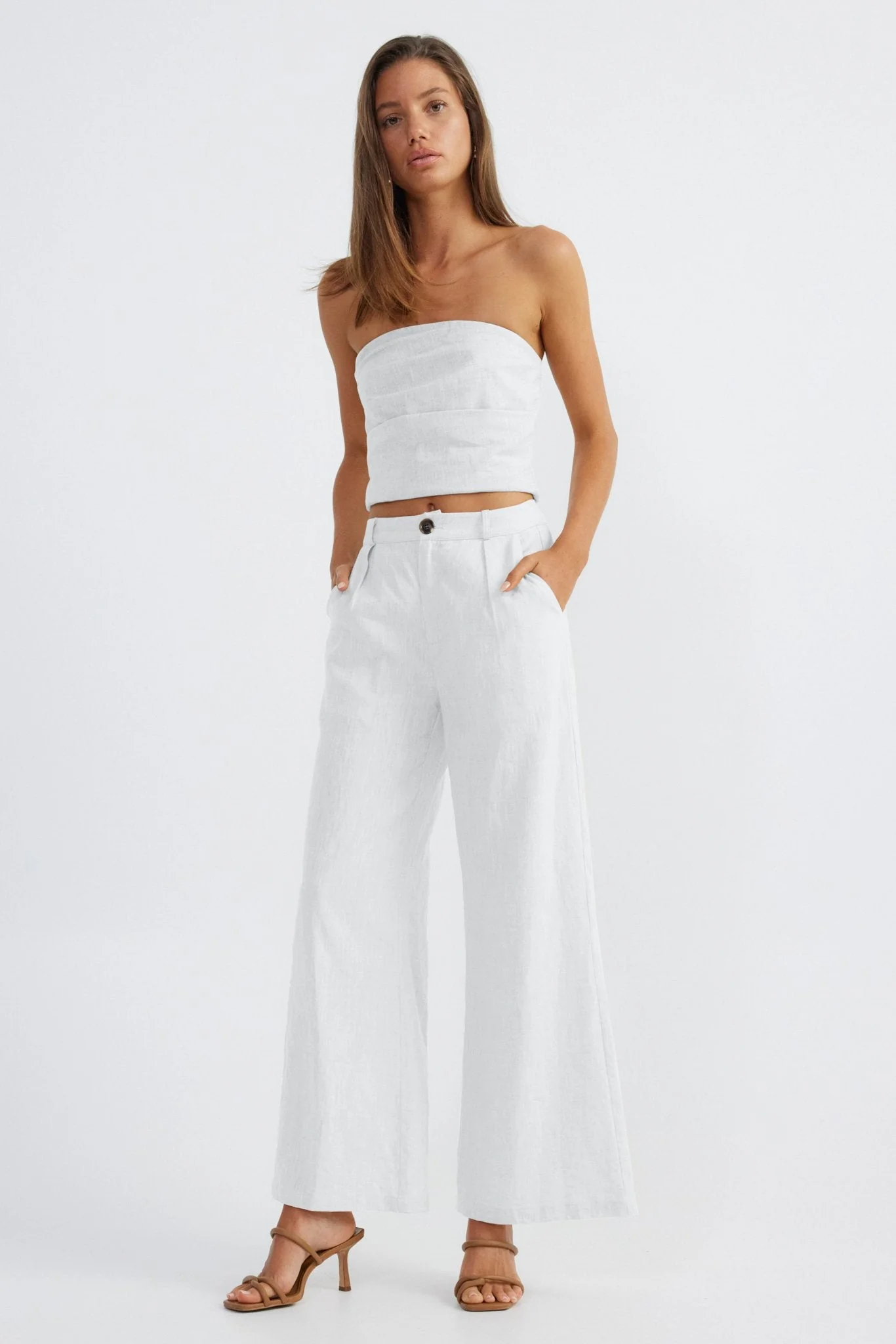 Romi Linen Top - White - Image 3