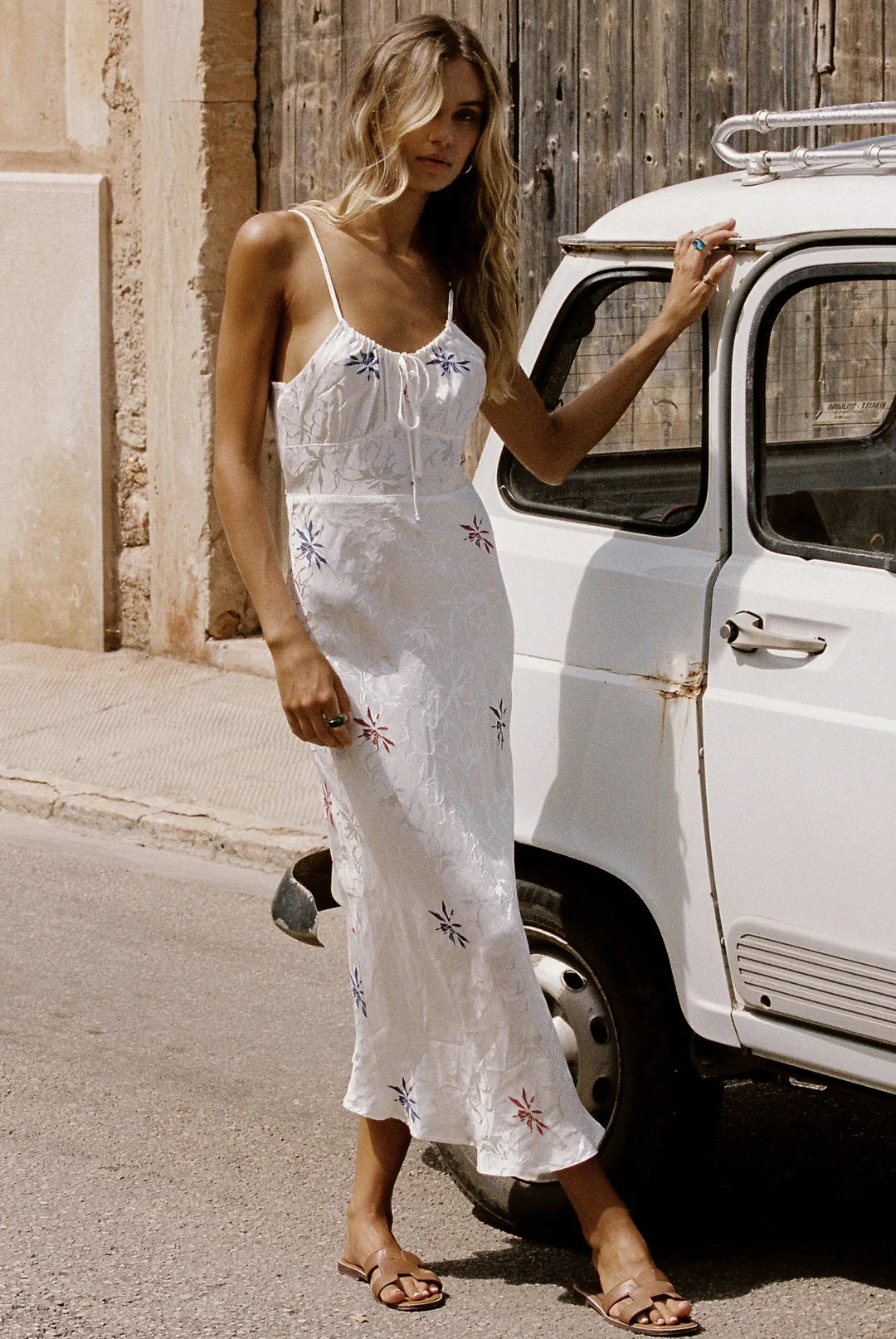 Rosa Midi Dress - White - Image 5