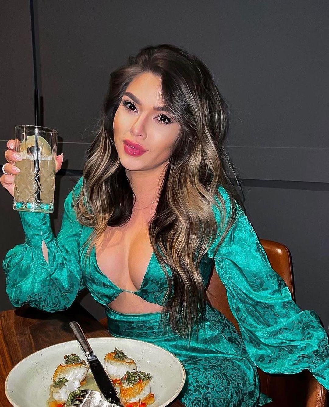 Rosalie Mini Dress - Emerald - Image 2