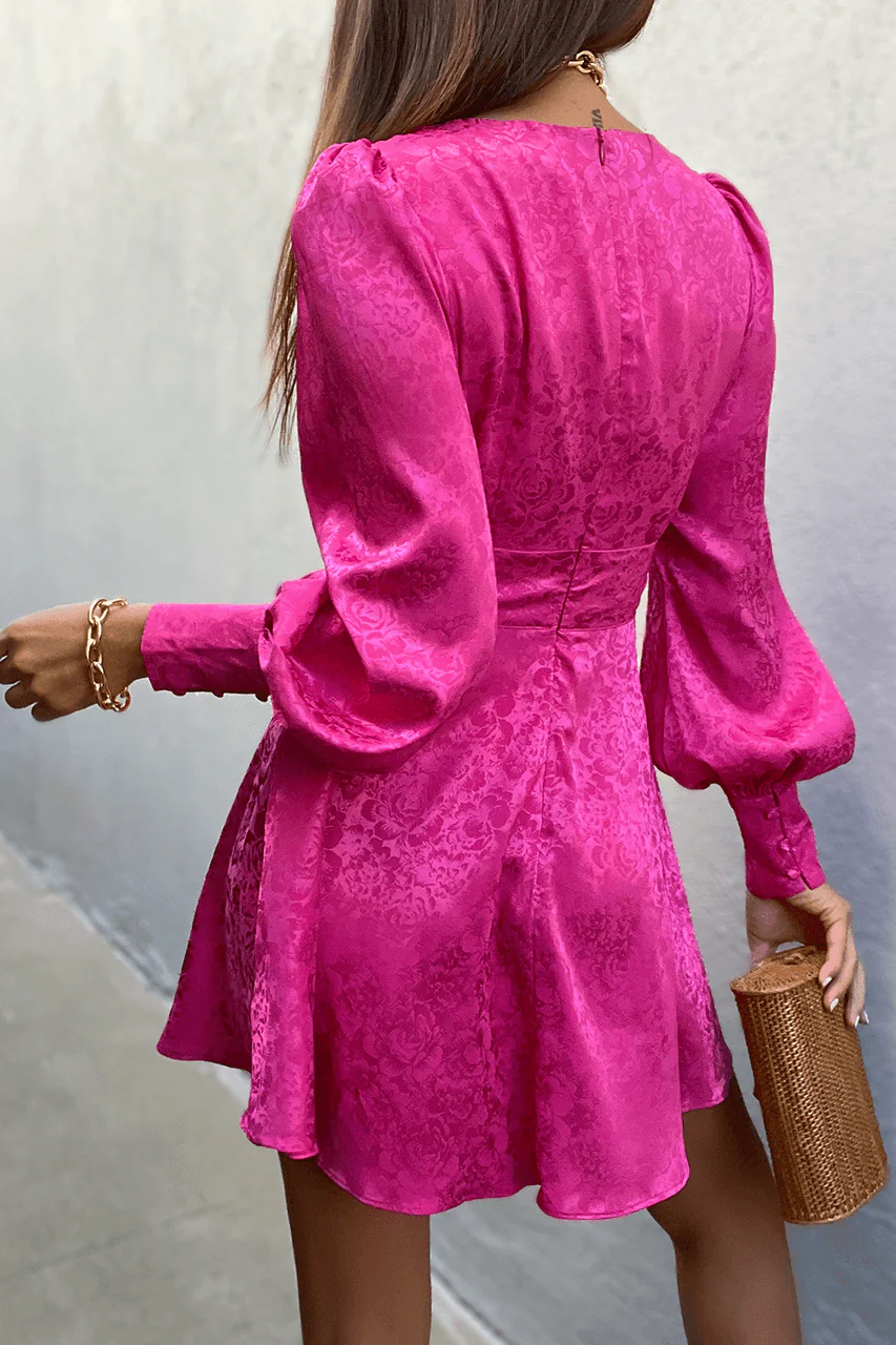 Rosalie Mini Dress - Fuchsia - Image 2