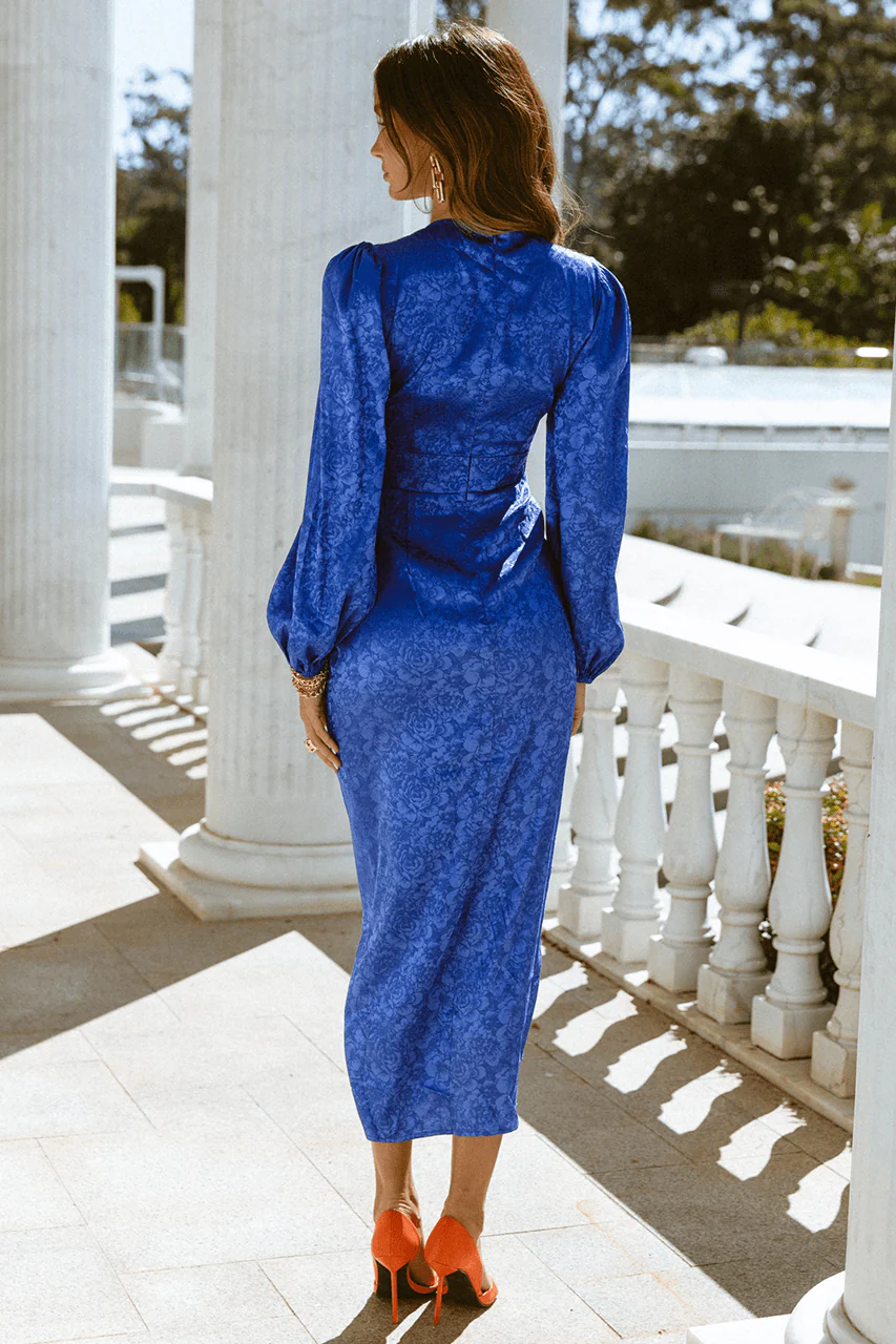 Roxy Midi Dress - Royal Blue - Image 2