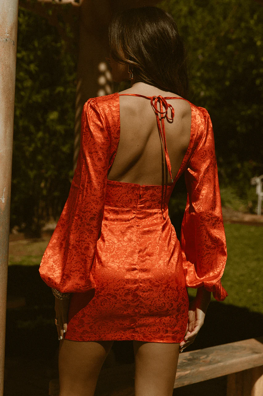 Roxy Mini Dress - Tangerine - Image 4