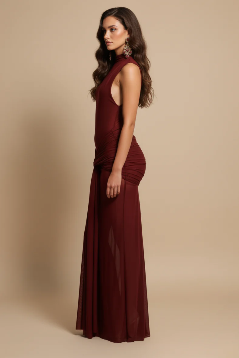 Roza Maxi Dress - Rust - Image 2