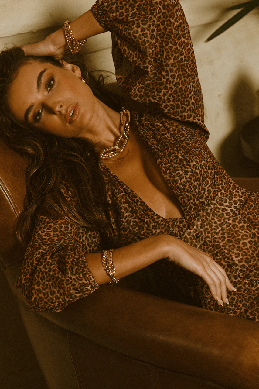 Ruby Midi Dress - Leopard - Image 5