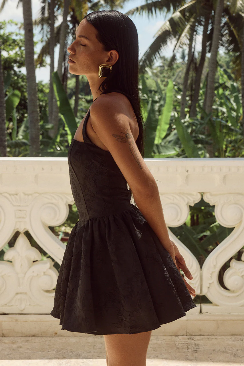 Sabina Mini Dress - Black - Image 3