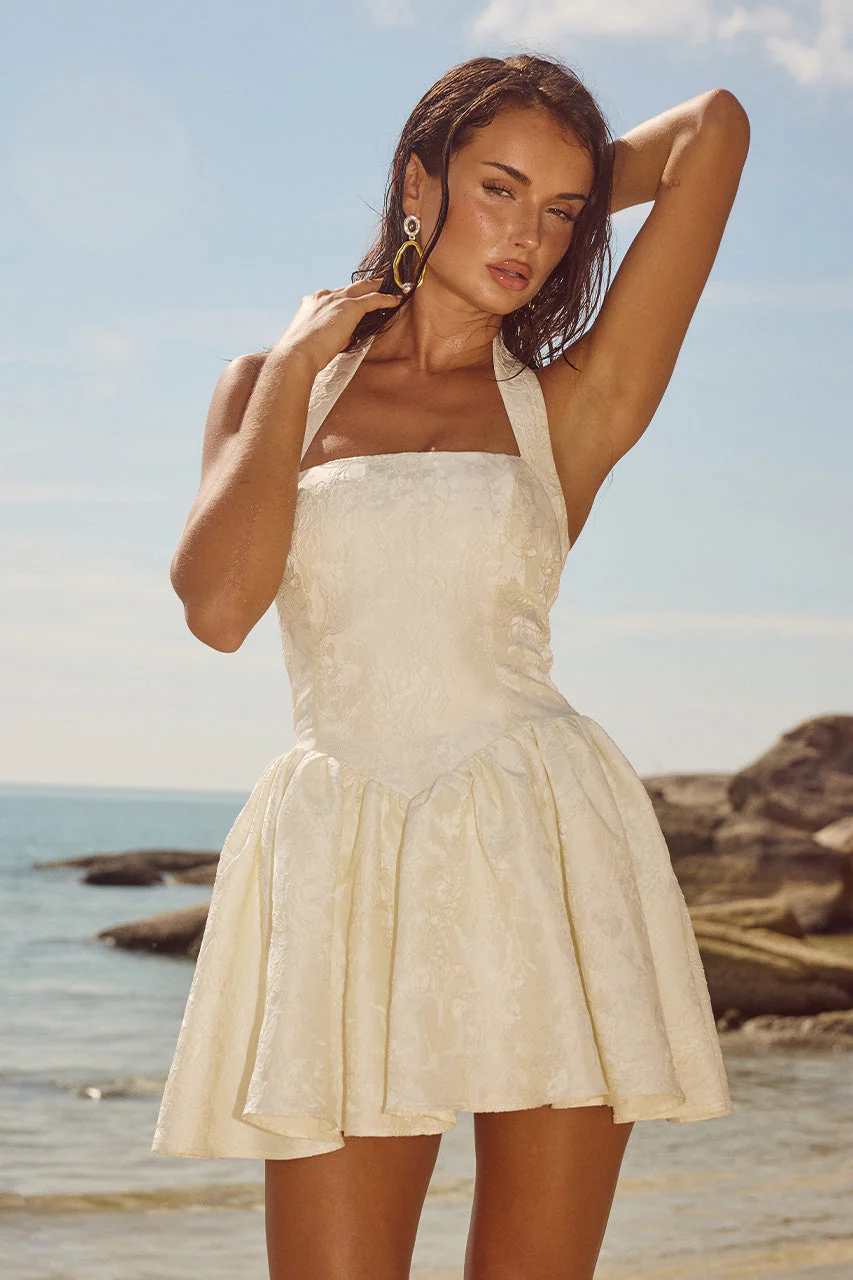 Sabina Mini Dress - Ivory - Image 6