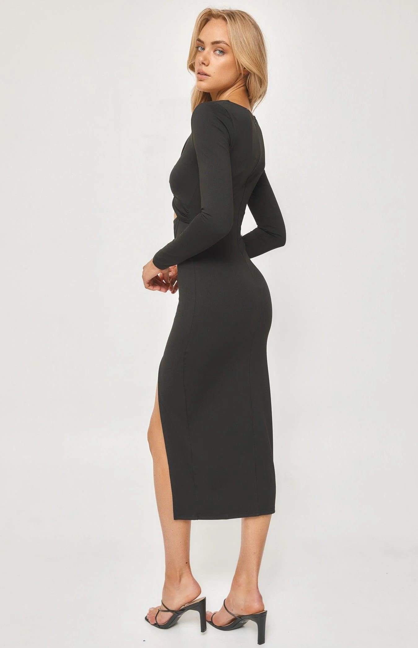 Sabrina Midi Dress - Black - Image 3