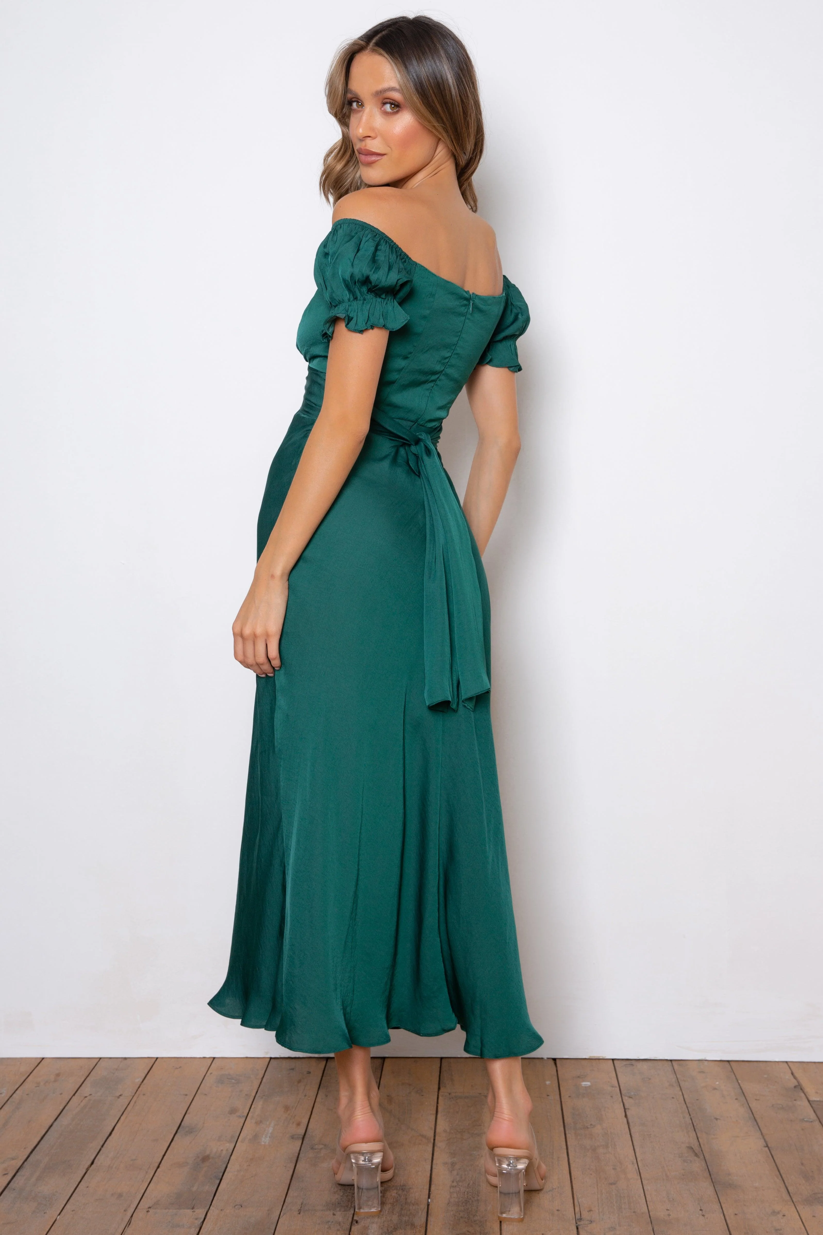 Samantha Dress - Forest Green - Image 4