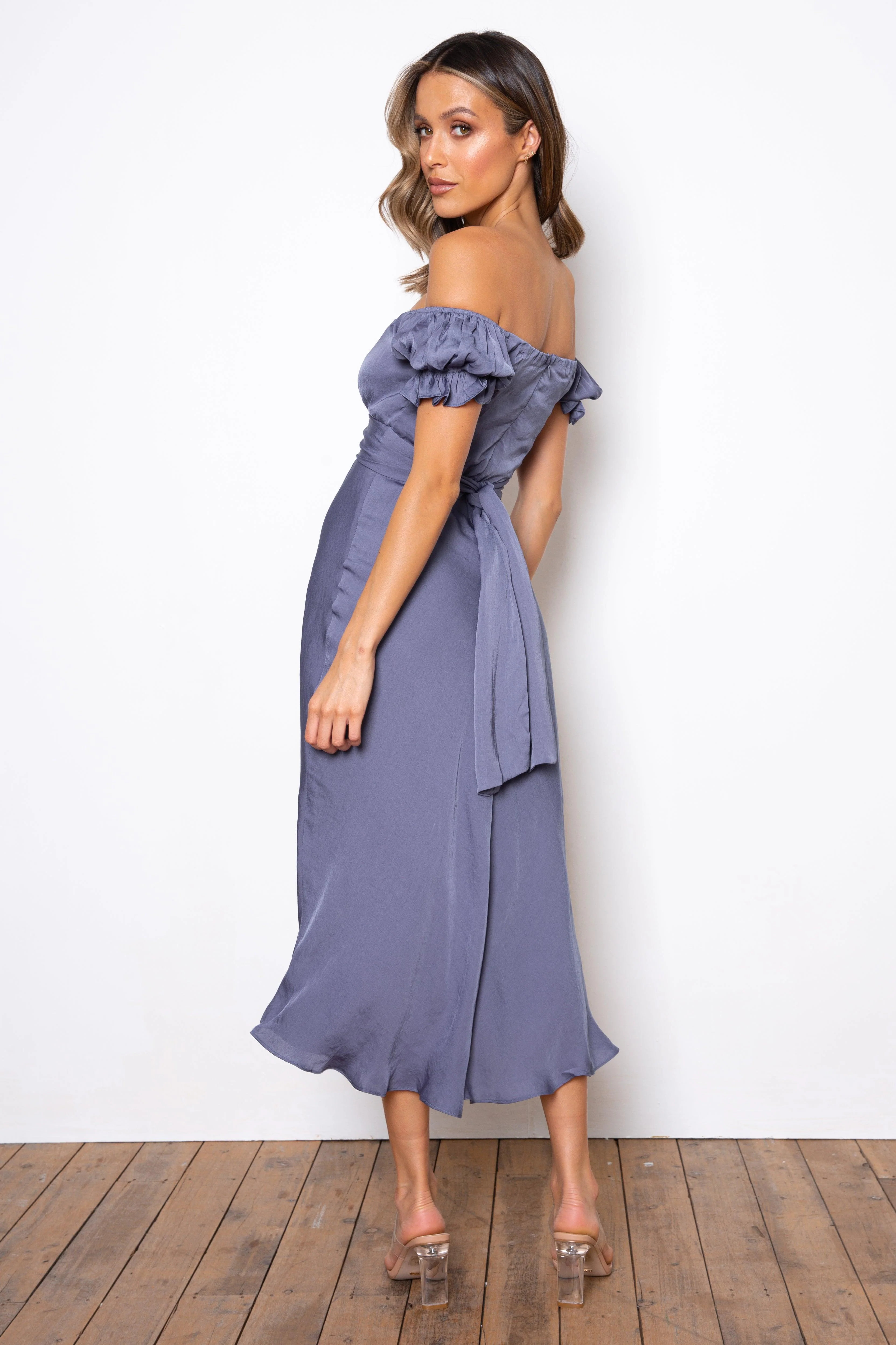Samantha Dress - Steel Blue - Image 2