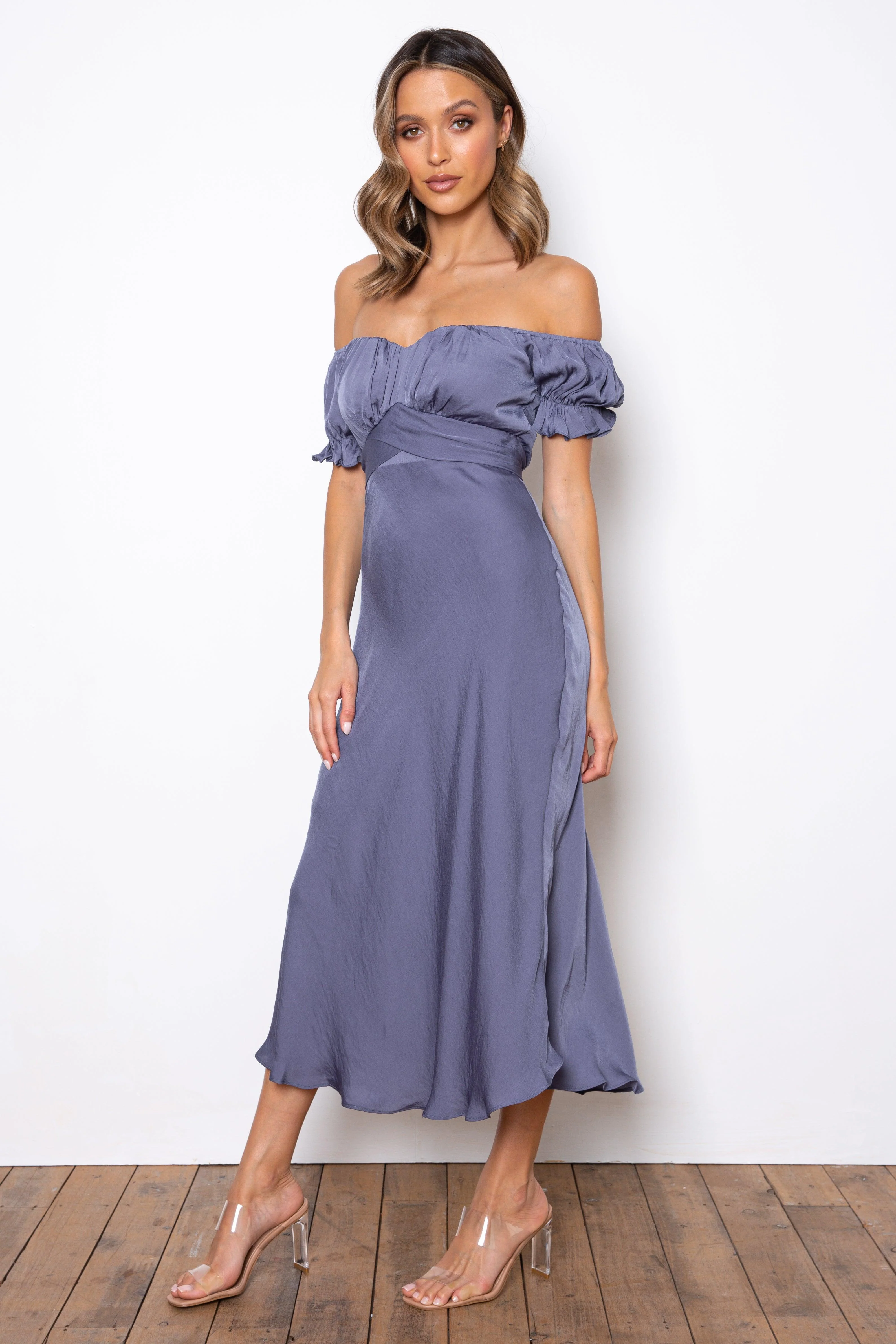 Samantha Dress - Steel Blue - Image 5