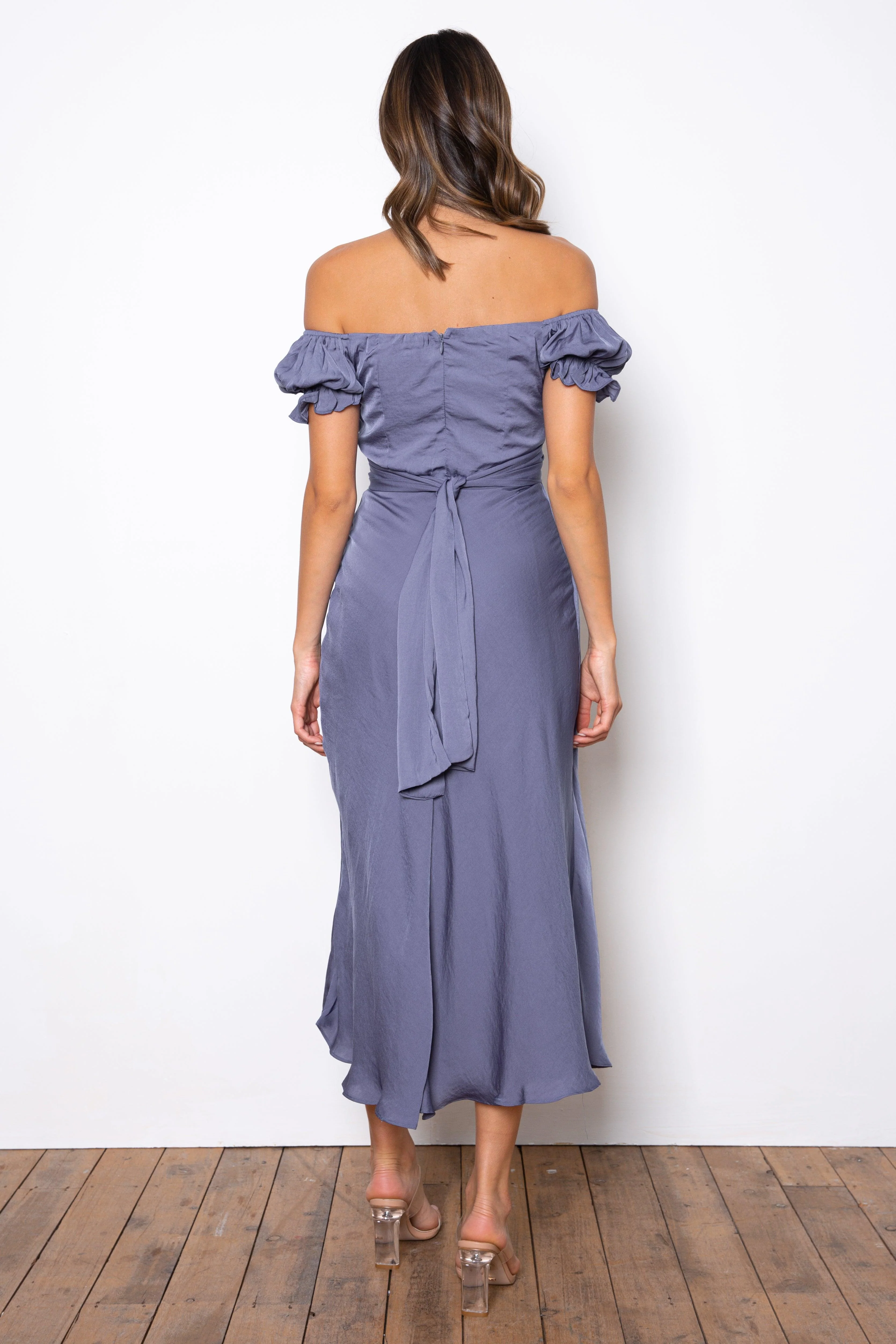 Samantha Dress - Steel Blue - Image 7