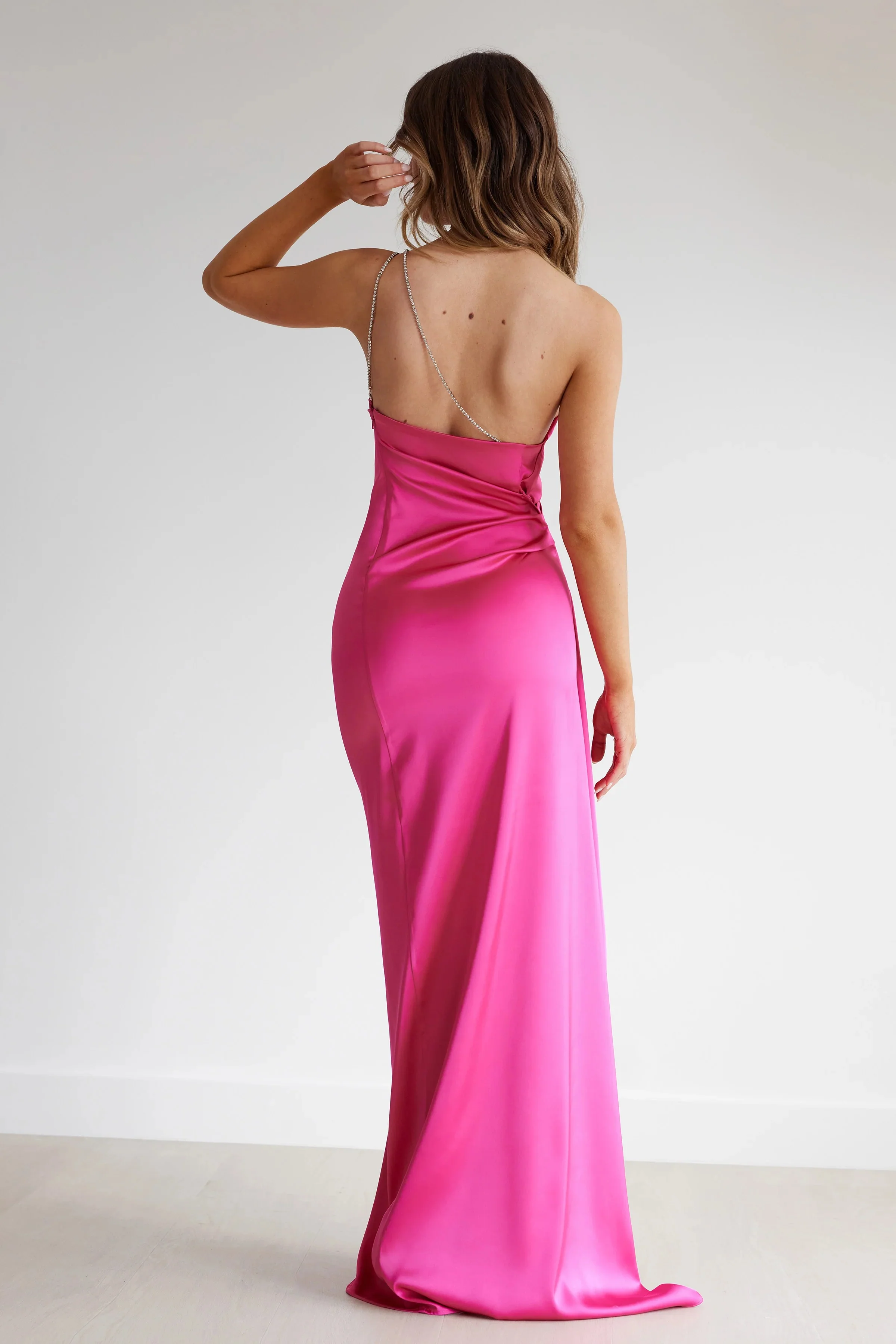 Samira Dress - Pink Diamante Strap - Image 2