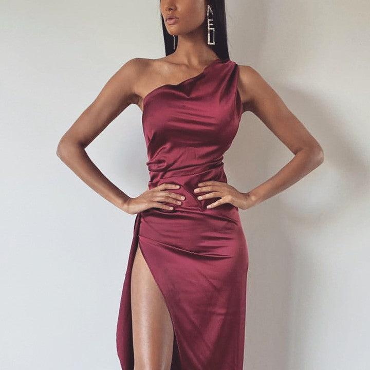 Samira Dress - Burgundy - Image 8