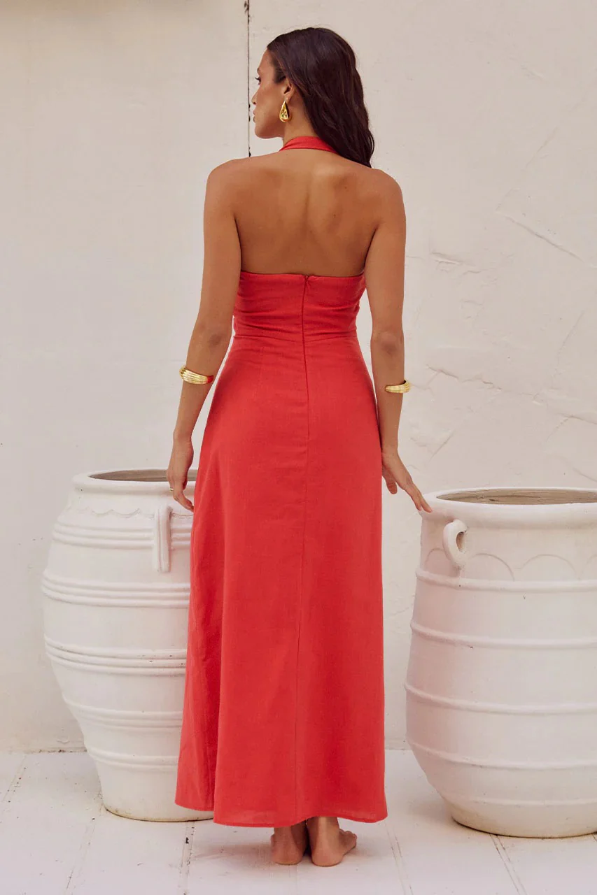 Saphira Long Midi Dress - Jaffa - Image 2