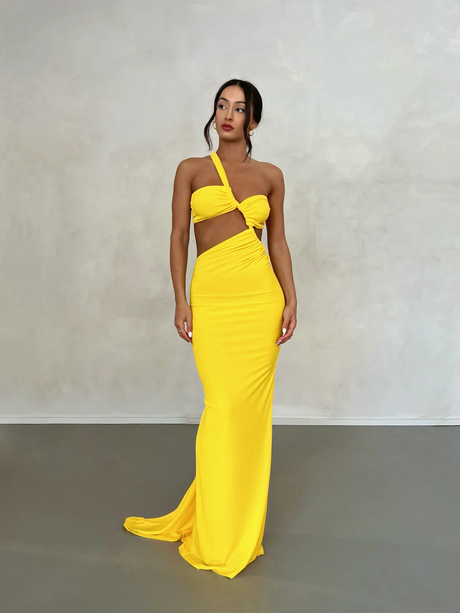 Sari Gown - Yellow - Image 10