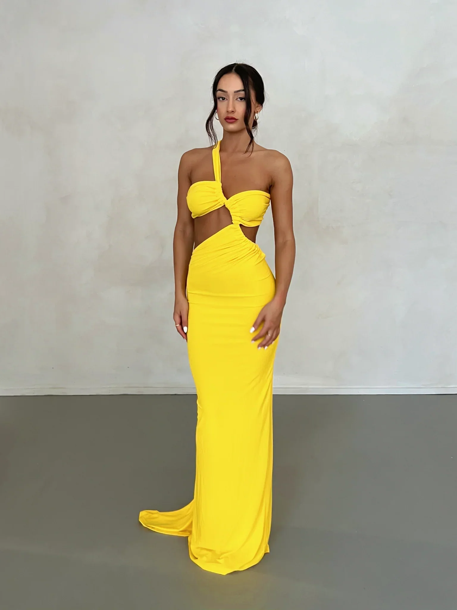 Sari Gown - Yellow - Image 8