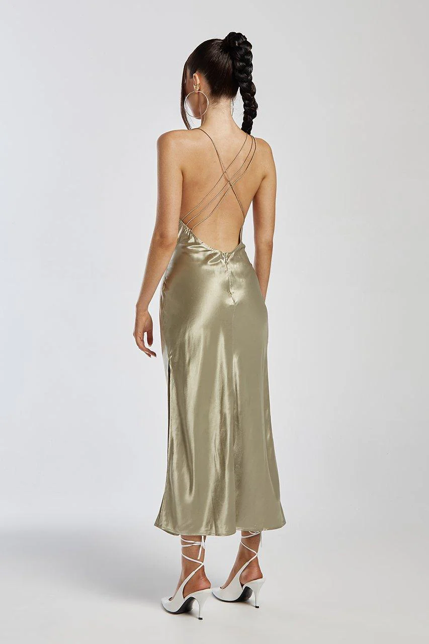 Sariah Slip Dress - Sage - Image 4