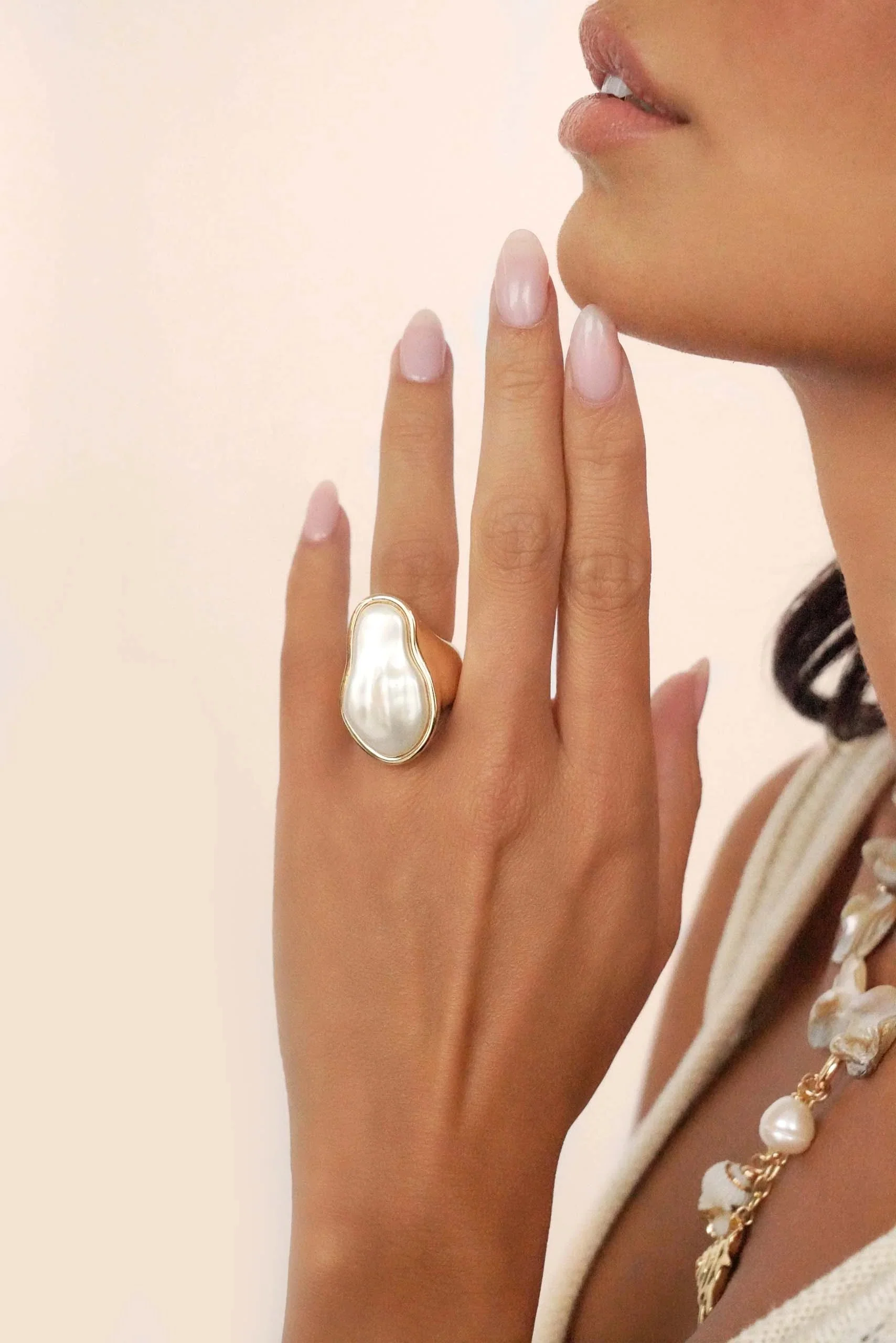 Sea-born Pearl Ring - Pearl - Image 5
