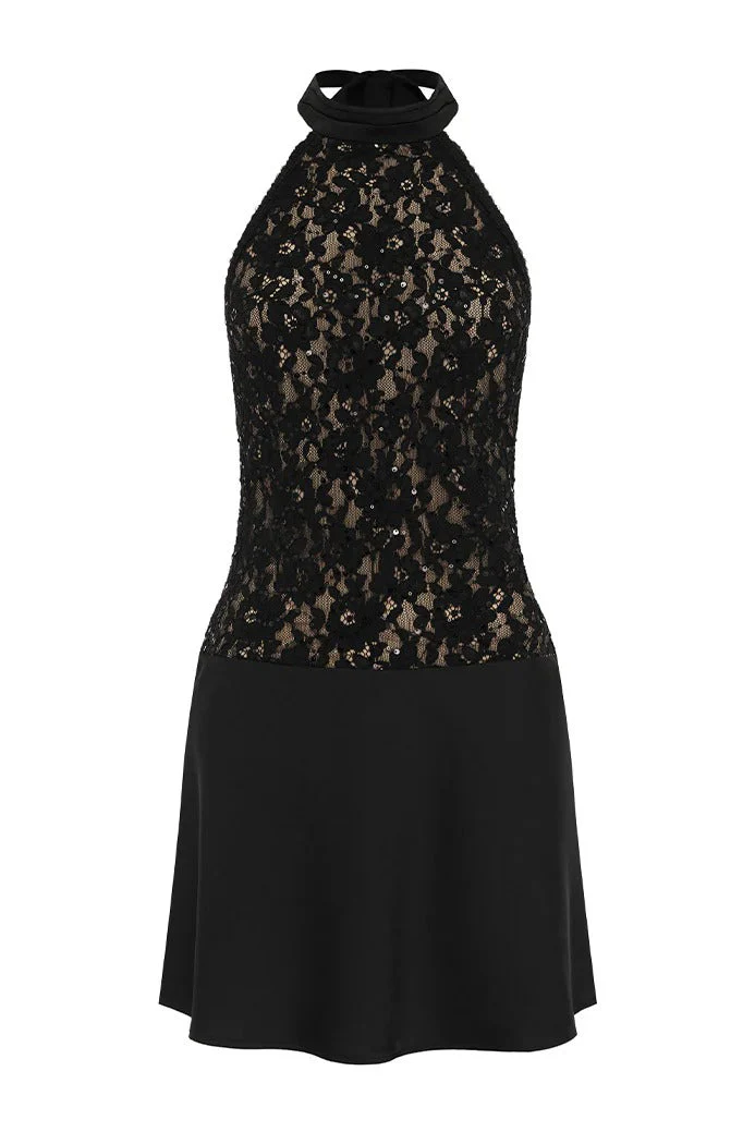 Senna Mini Dress - Black - Image 5