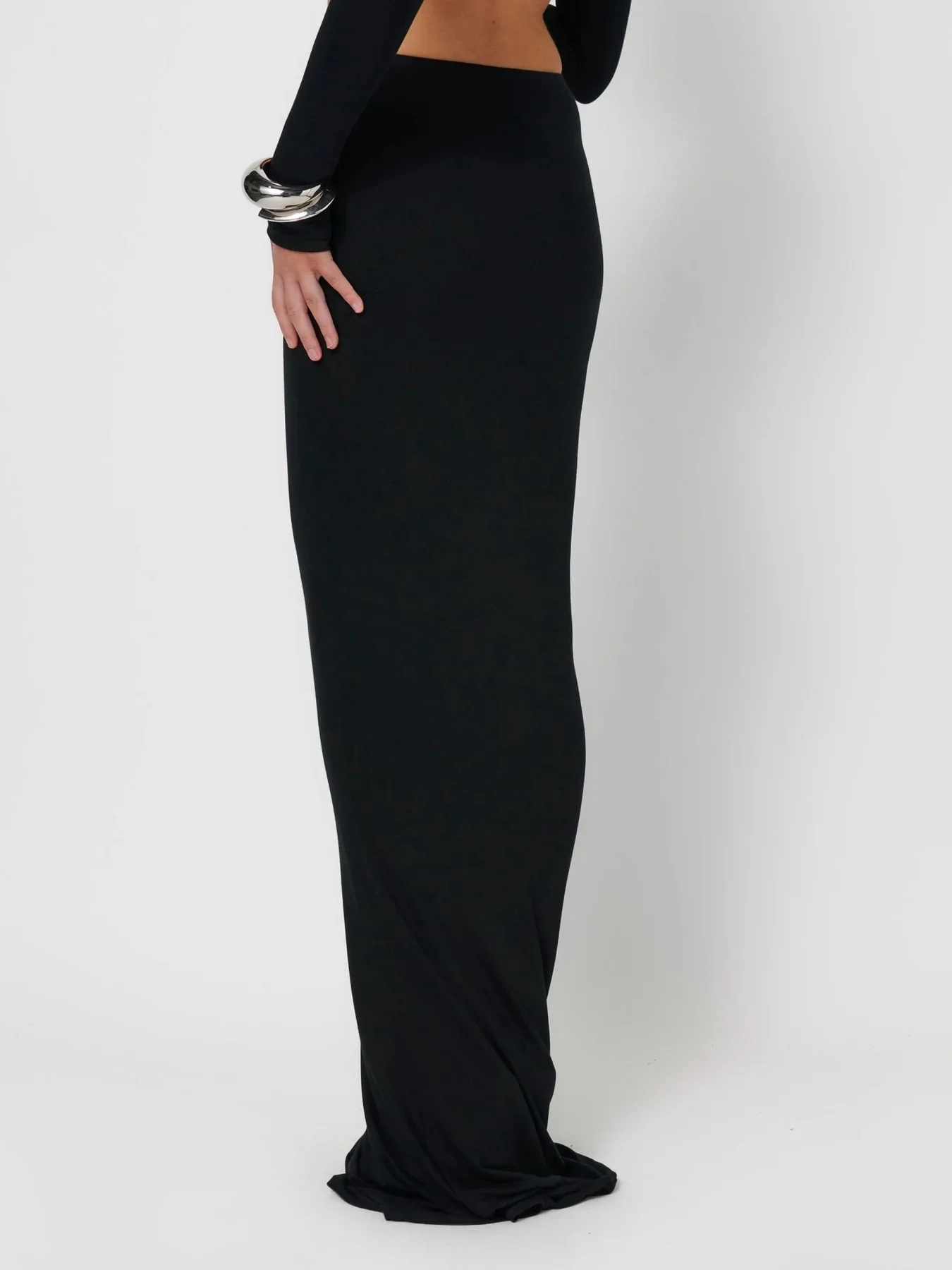 Serena Maxi Skirt - Black - Image 4