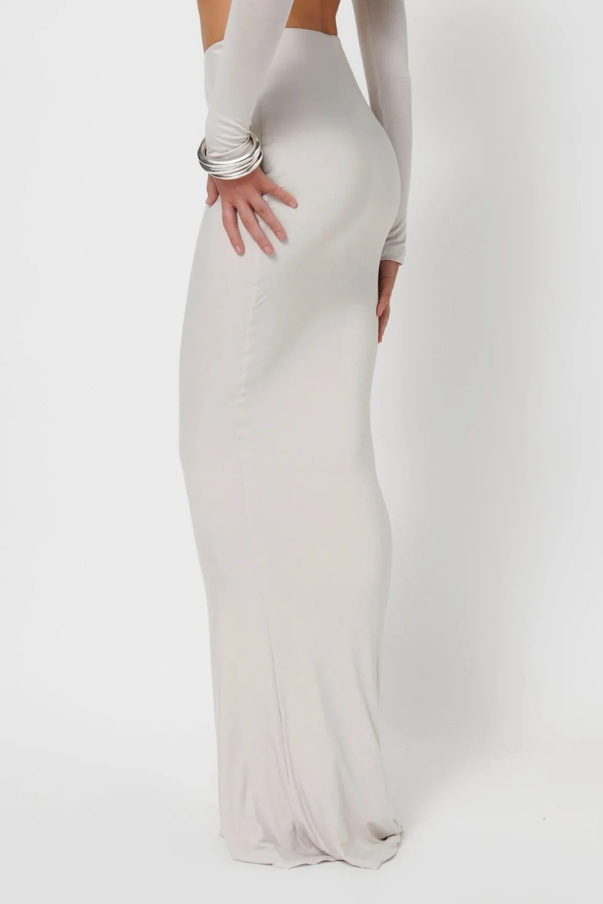 Serena Maxi Skirt - Oyster - Image 2