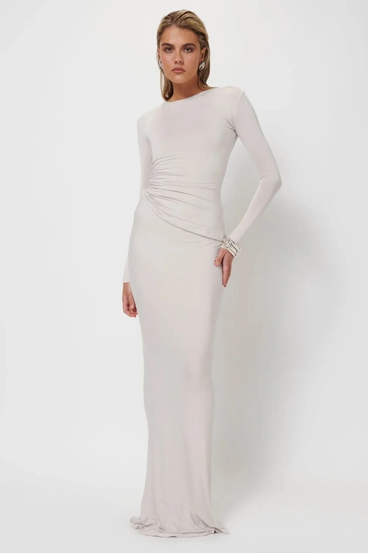 Serena Maxi Skirt - Oyster - Image 3